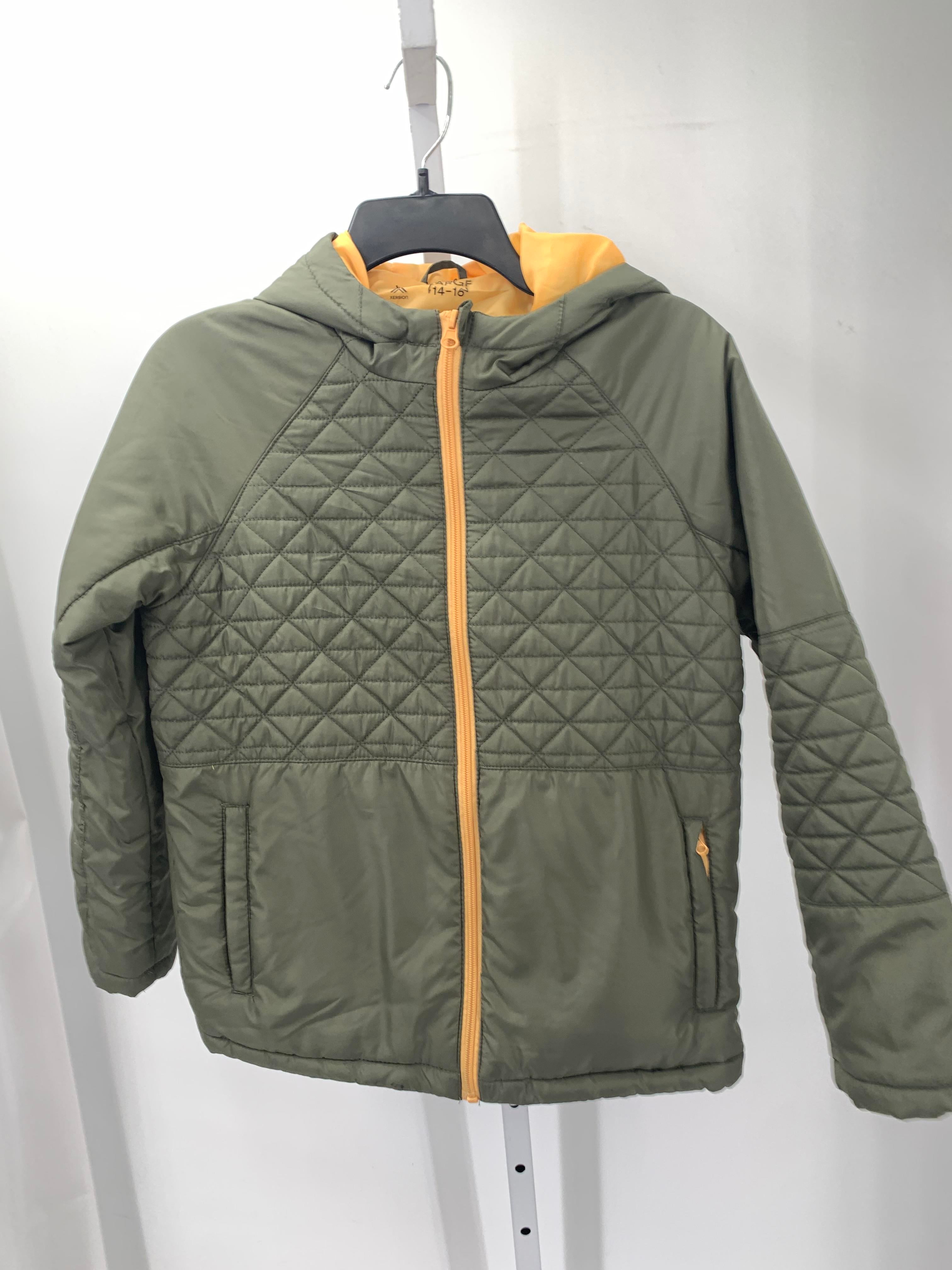 YELLOW HOODED ZIP UP.