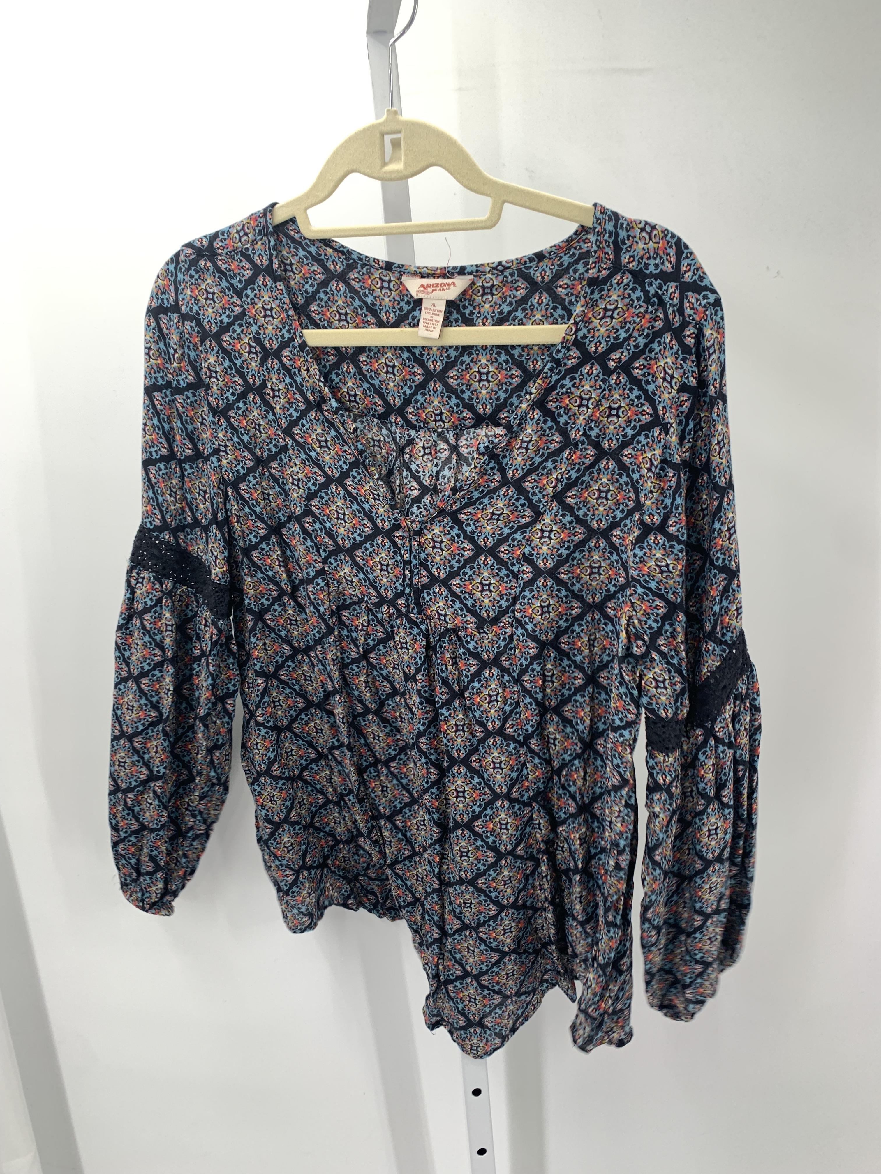 Arizona Size Extra Large Juniors Long Sleeve Shirt