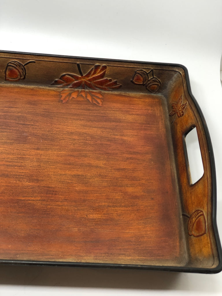 ACORN/LEAF EMBOSSED TRAY.