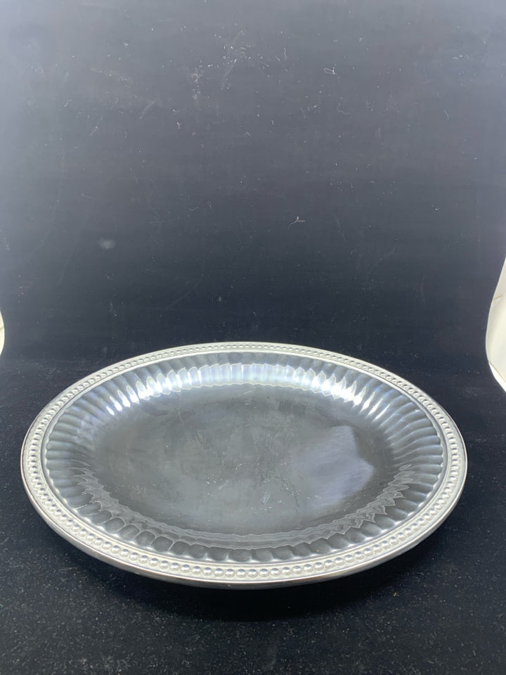 BEADED EDGE OVAL SERVER PLATTER.