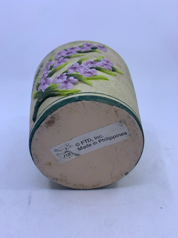 EMBOSSED LAVENDER PLANTER.