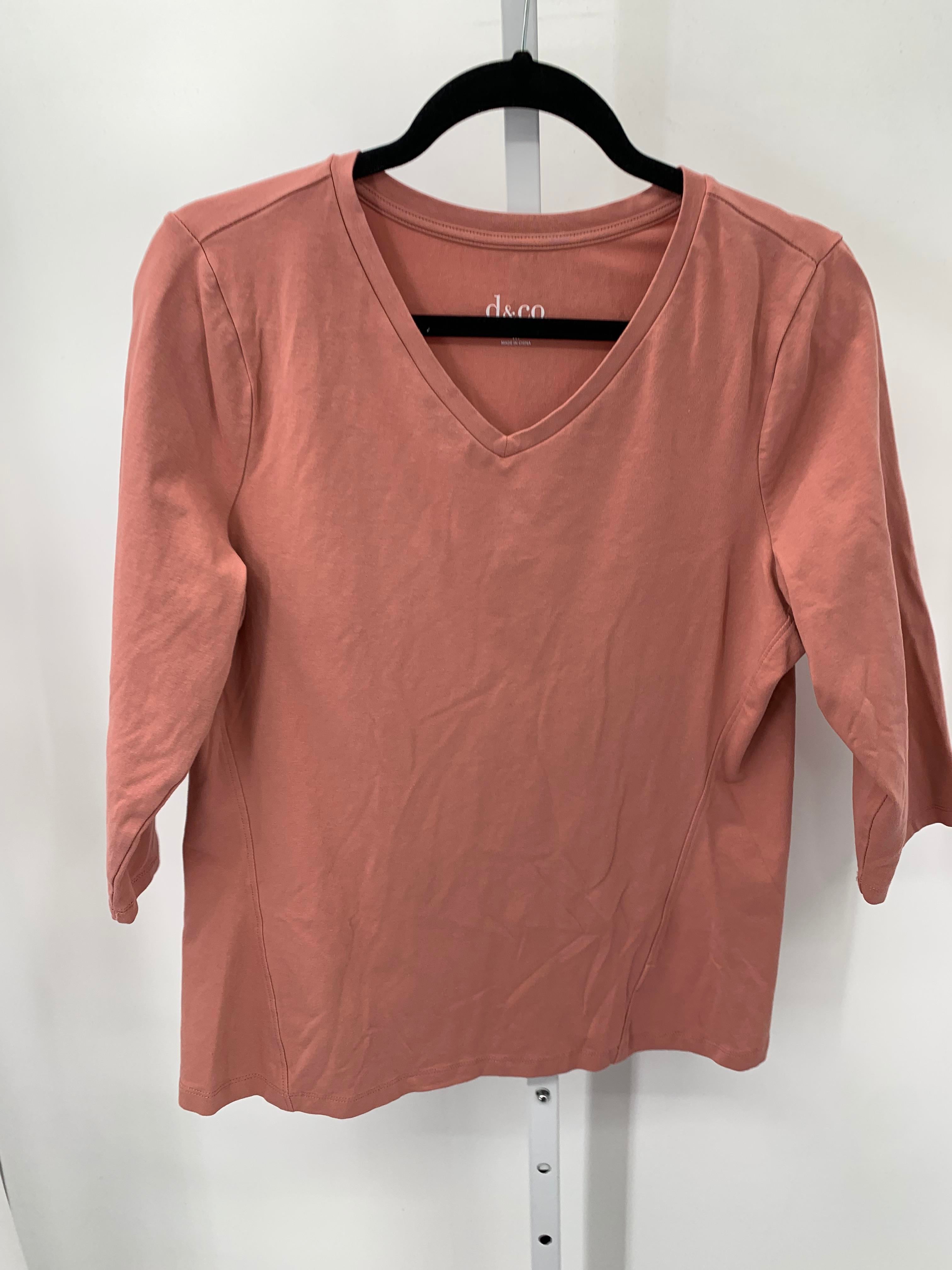 d & co. Size Medium Misses 3/4 Sleeve Shirt