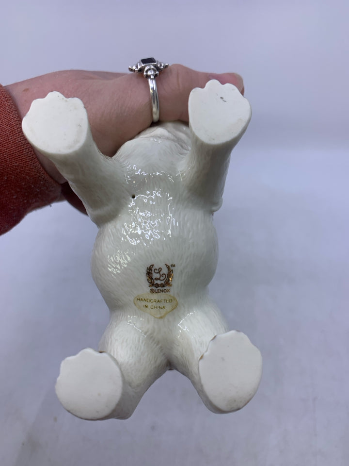 PUPPIES OF LENOX BULLDOG FIGURINE W/ GOLD DETAILS.
