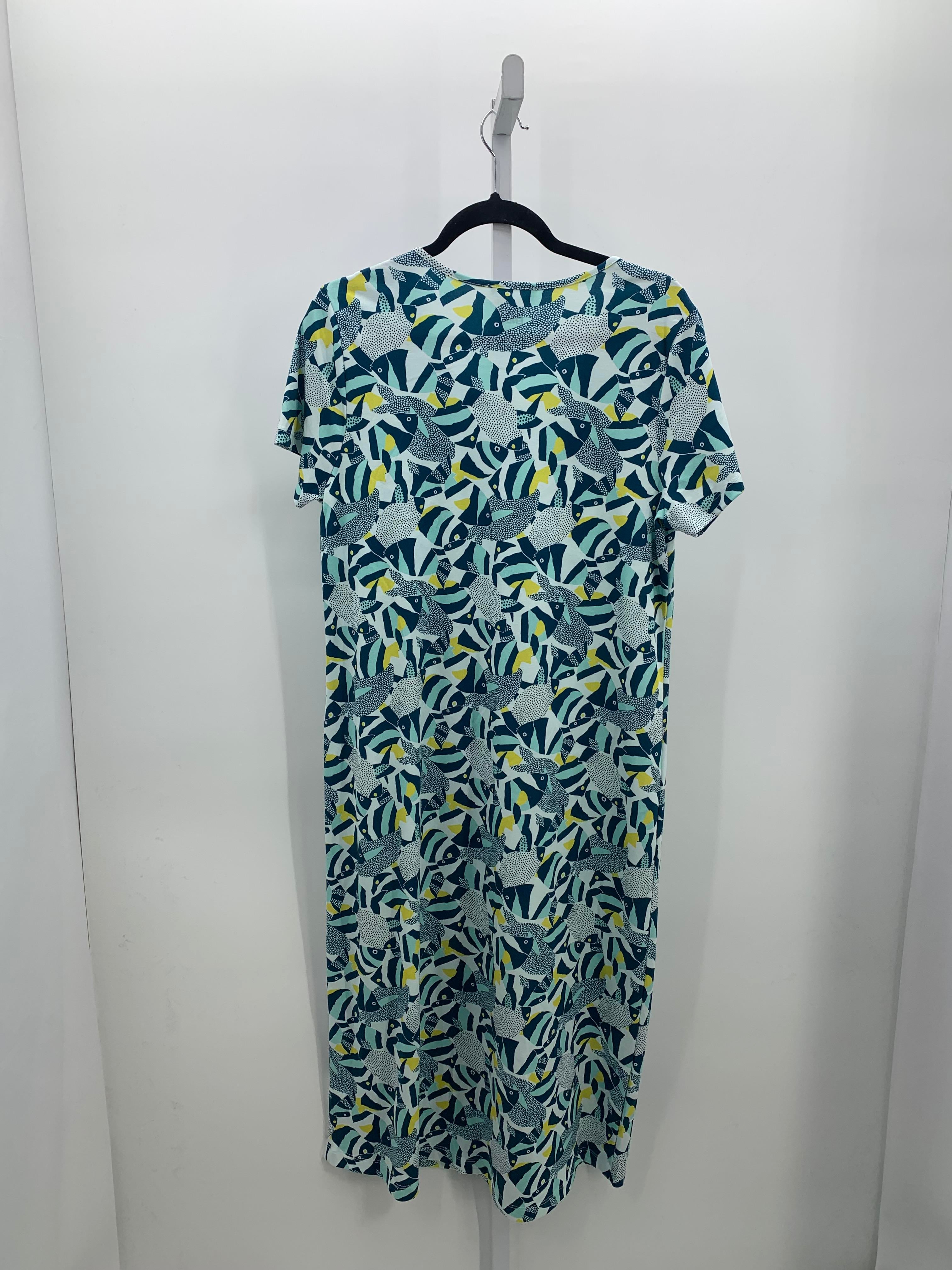 Lands End Size Large Misses Short Sleeve Dress