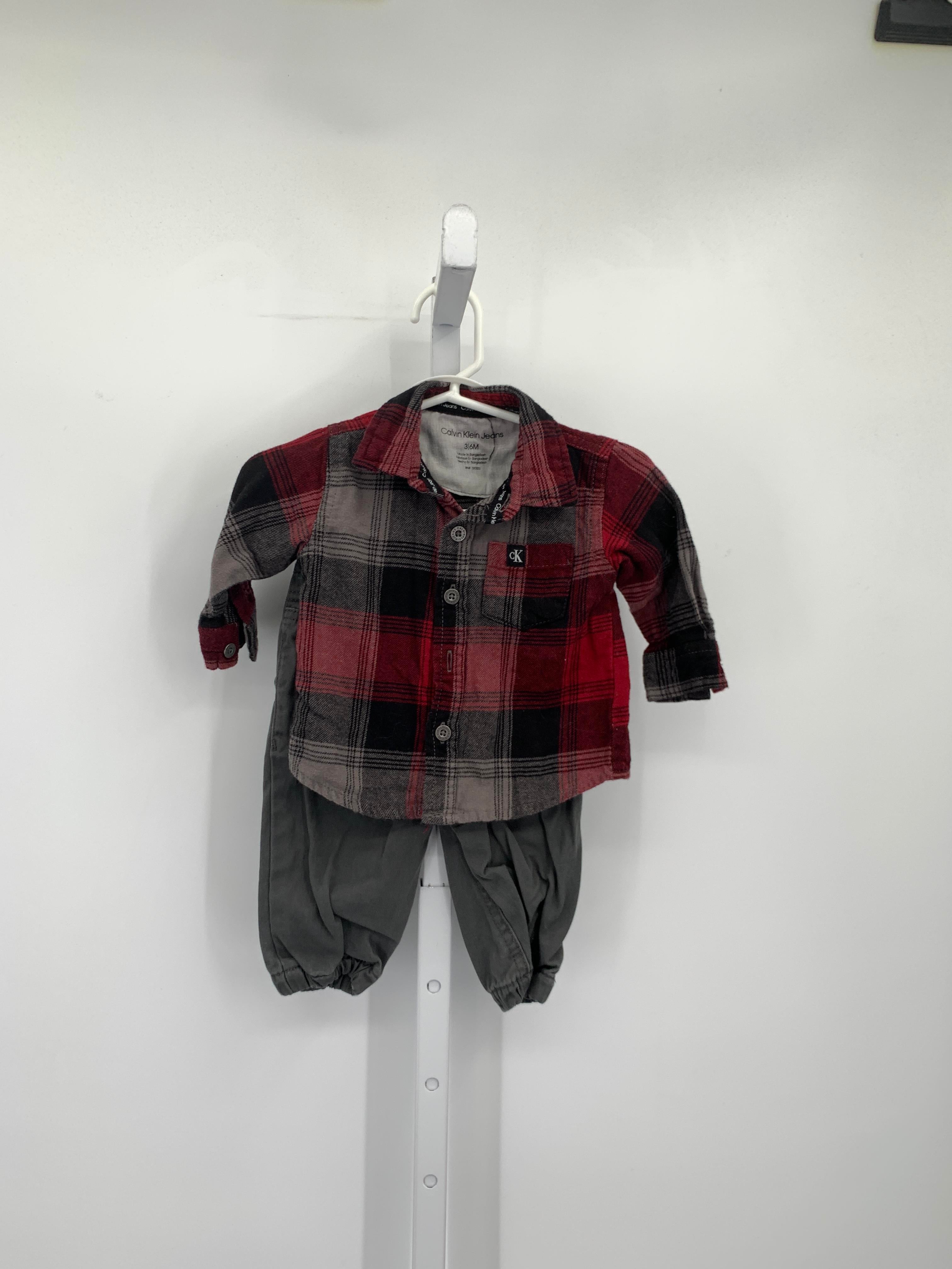 PLAID SHIRT ELASTIC WAIST PANTS