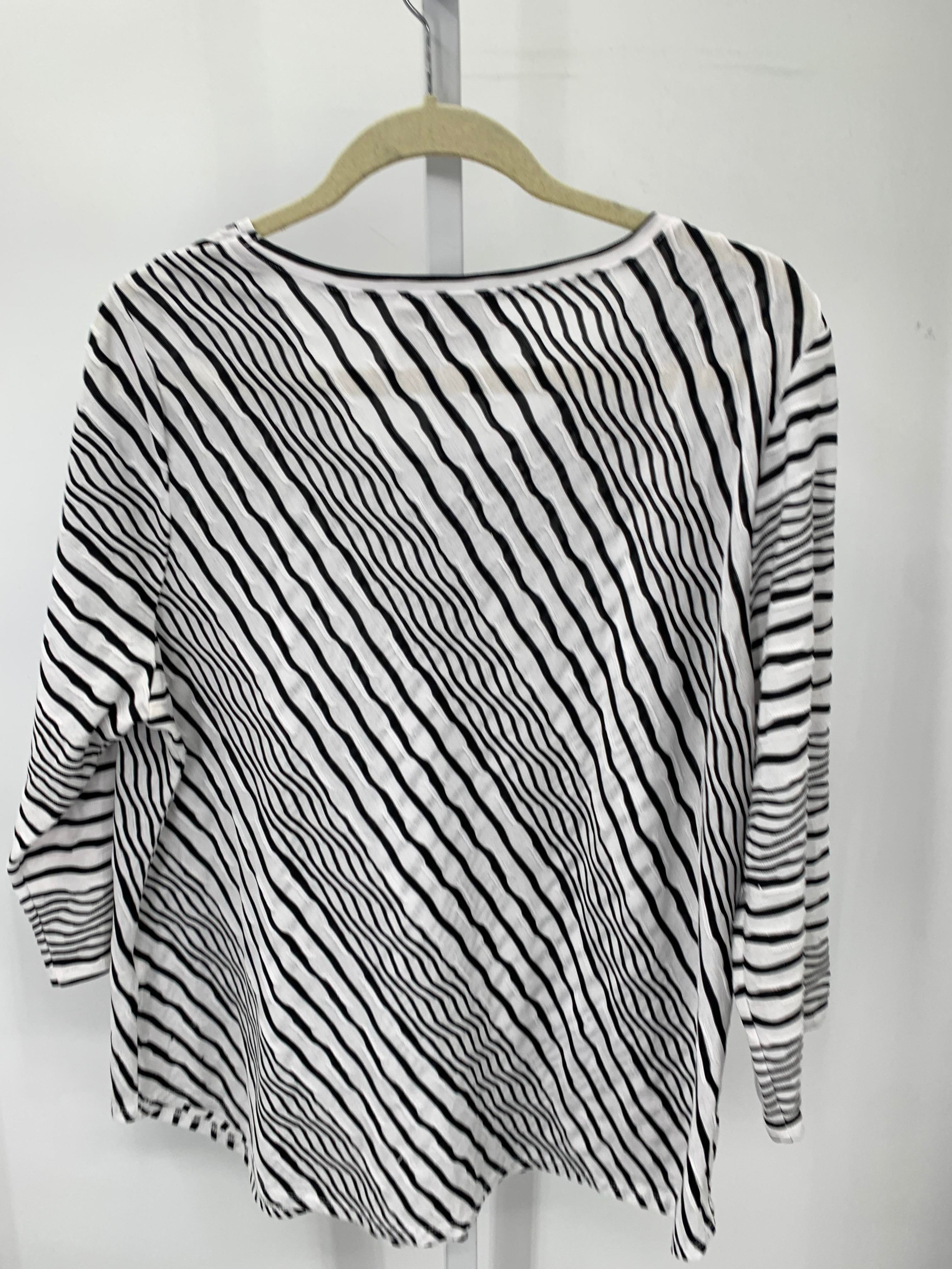 Chico's Size Large Misses 3/4 Sleeve Shirt