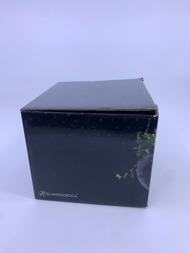 NIB DISCO BALL HANGING PLANTER.