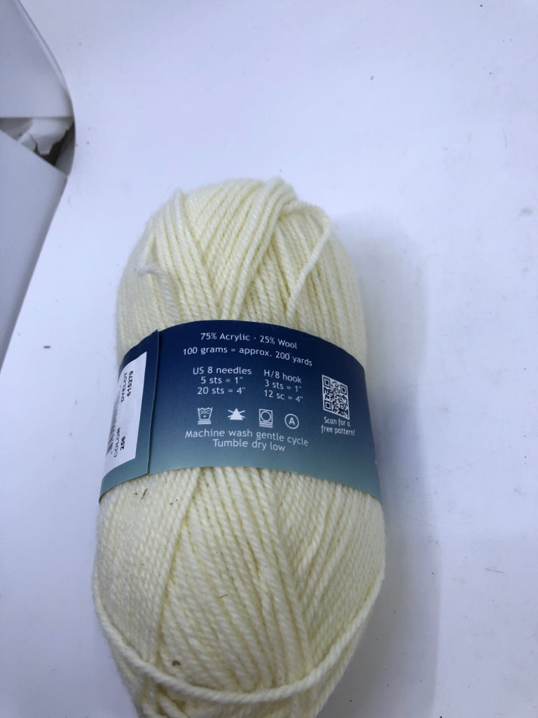 NIP ENCORE CREAM YARN.