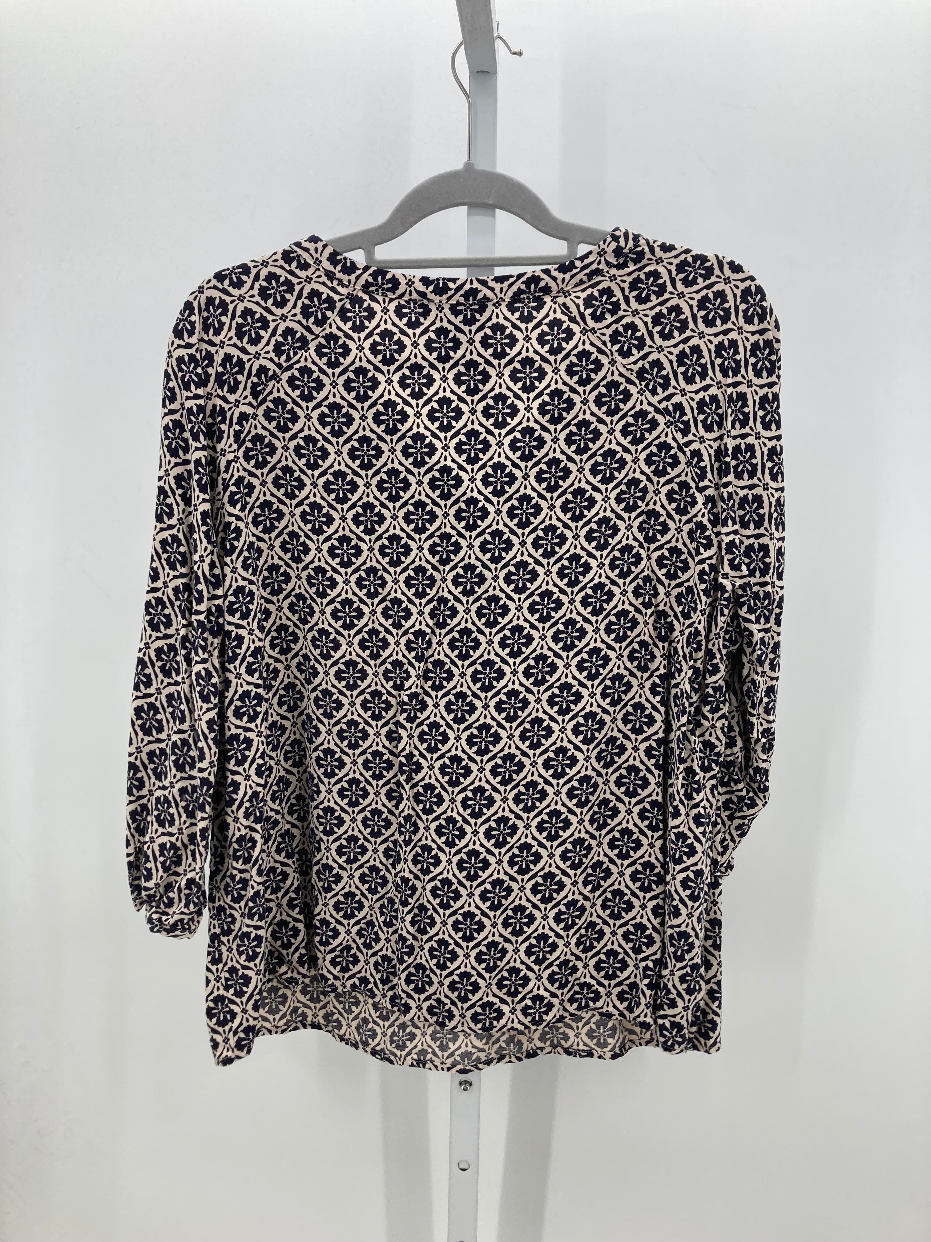 valerie bertinelli Size 1X Womens 3/4 Sleeve Shirt