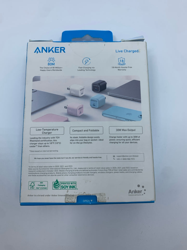 NIB ANKER FOLDABLE PLUG.