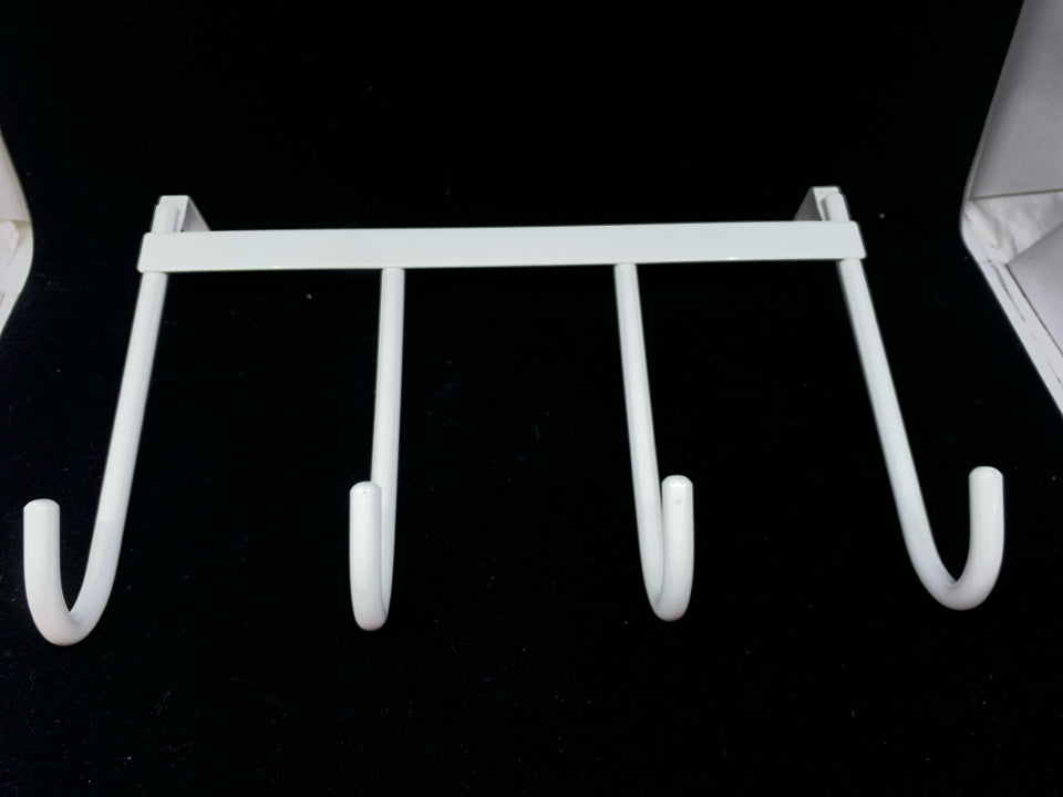 HEAVY WHITE OVER THE DOOR HOOKS.