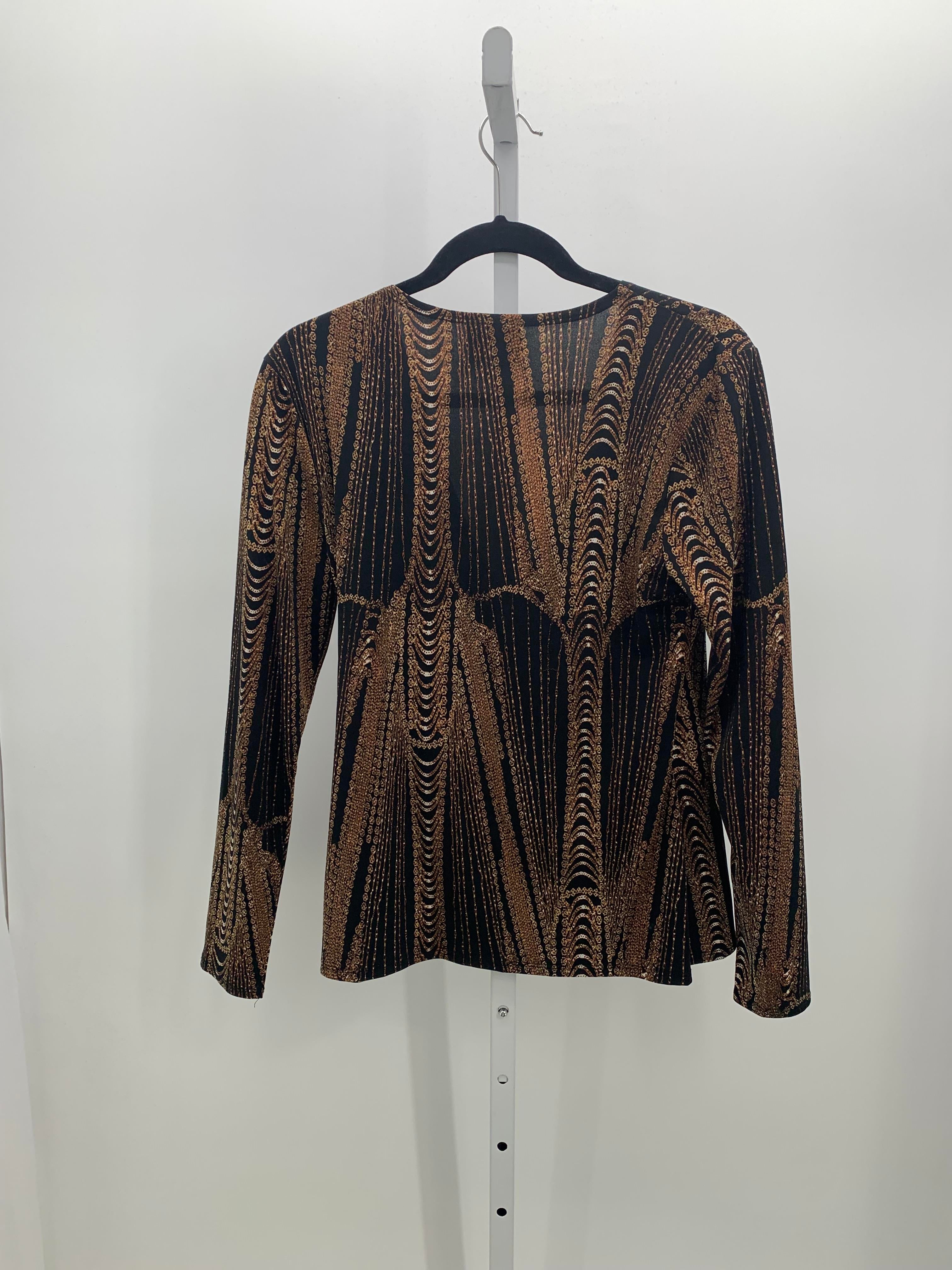 Adrienne Vittadini Size Medium Misses Long Sleeve Shirt
