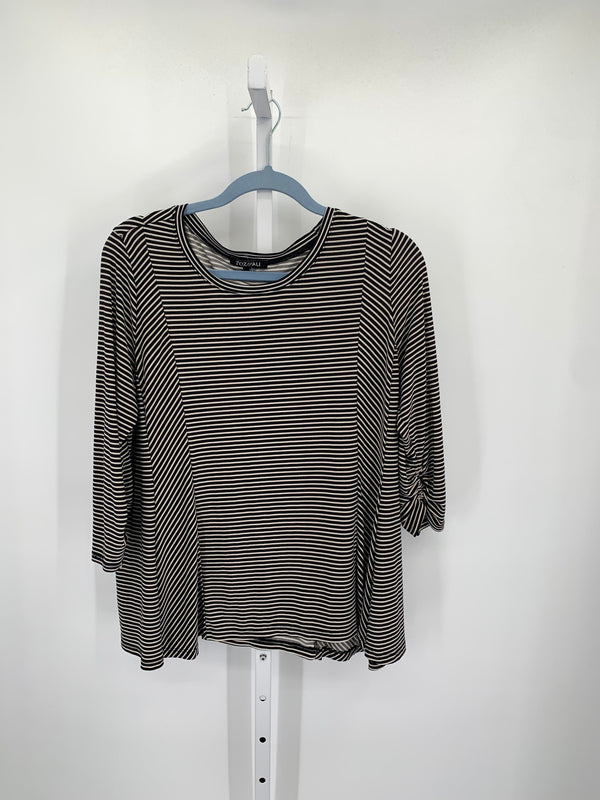 Roz & Ali Size Large Misses 3/4 Sleeve Shirt