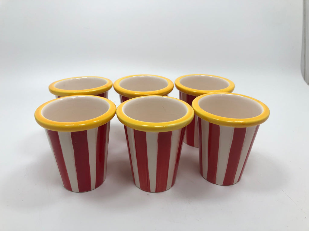 9PC CERAMIC DIP DISH SET W/LIDDED BOWL AND 4 SPOONS.
