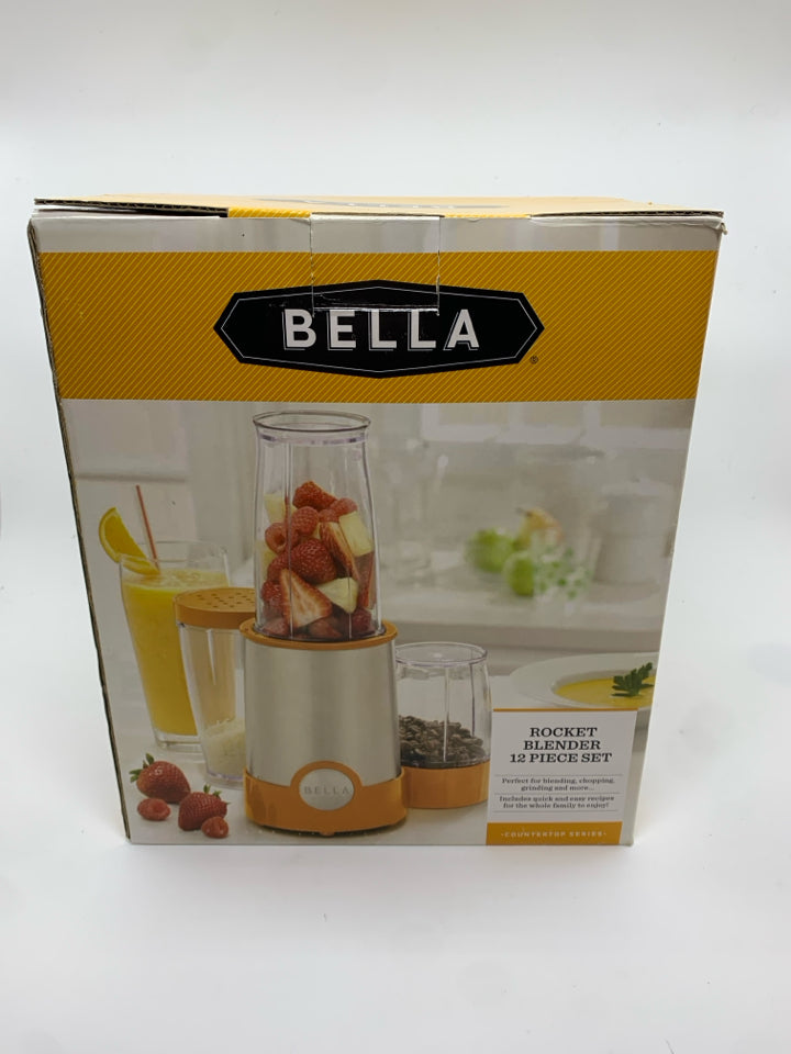 NIB BELLA ROCKET BLENDER 12PC SET.
