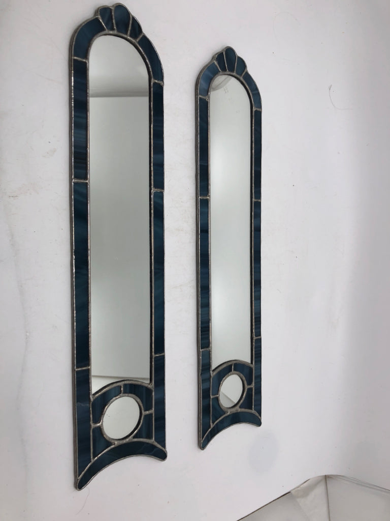 2 STAINED GLASS ACCENT MIRRORS.
