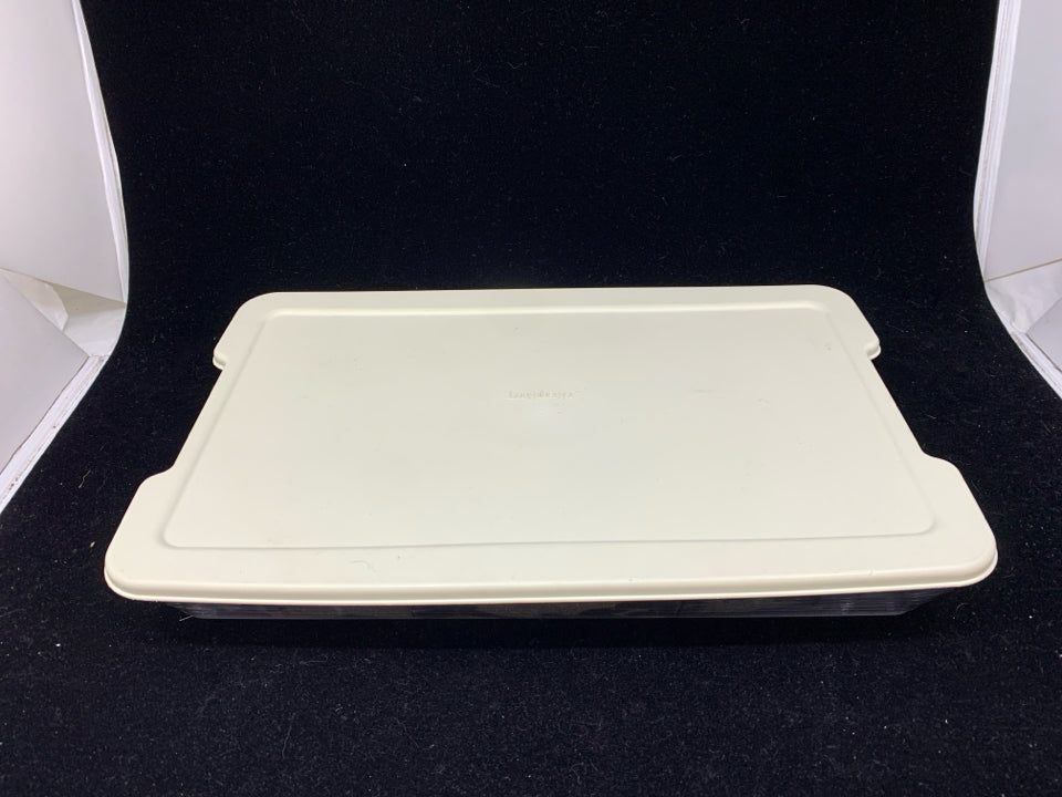 2PC DIVIDED SERVING TRAY W PLASTIC LID- INSERT.