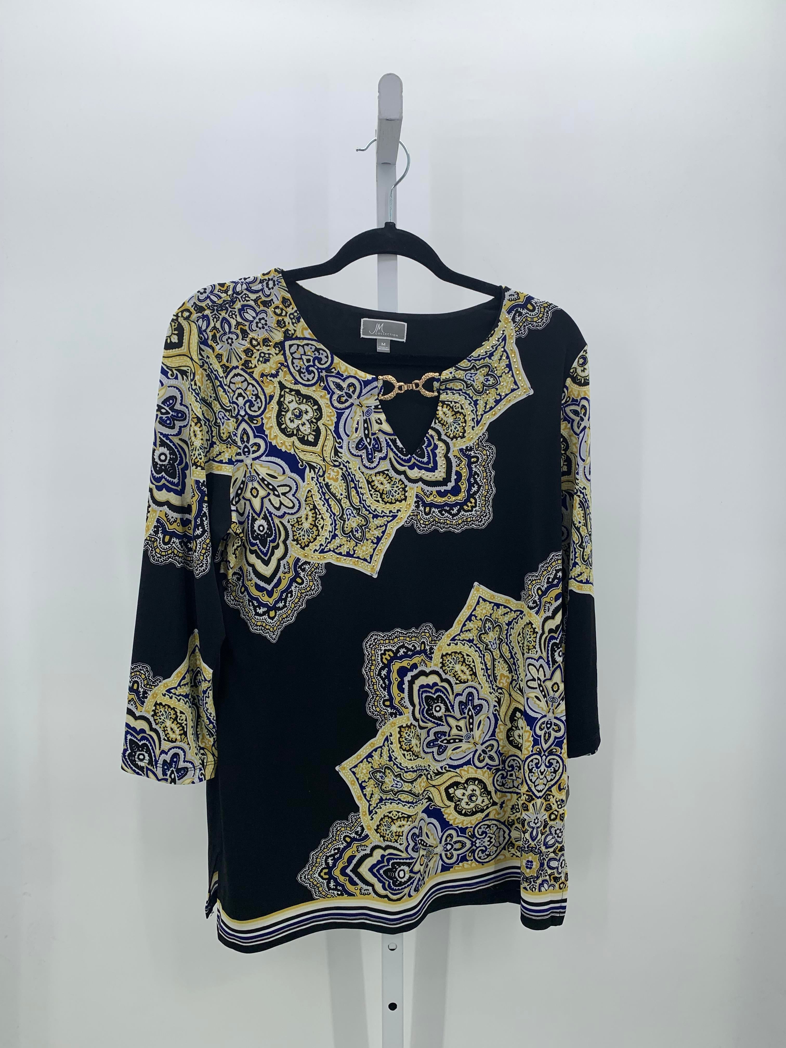 JM Collection Size Medium Misses 3/4 Sleeve Shirt