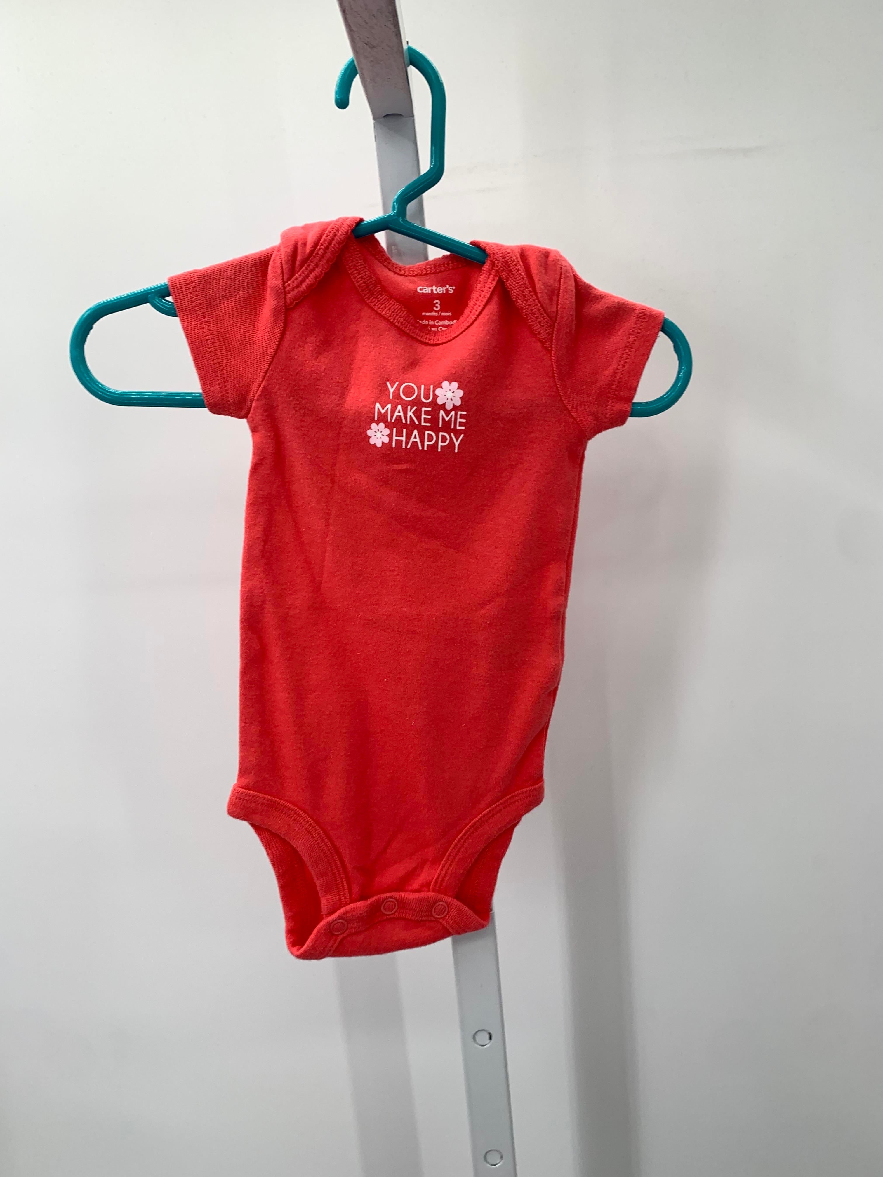Carters Size 3 Months Girls Short Sleeve Shirt