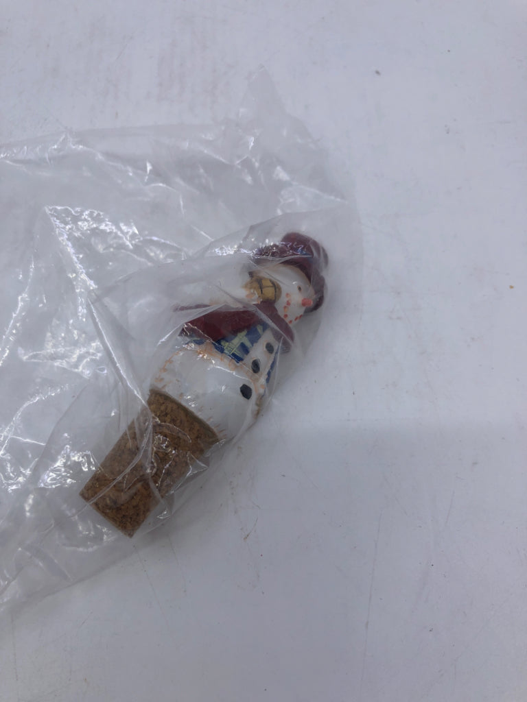 SNOWMAN CORK IN BAG.