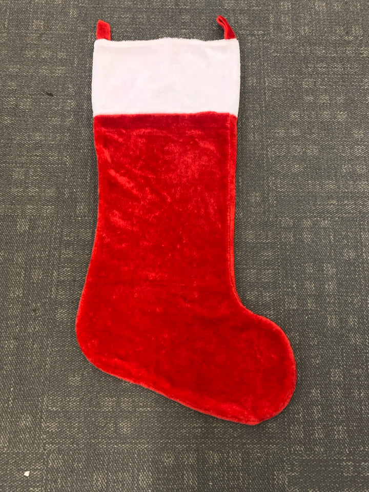 LARGE RED CHRISTMAS STOCKING.