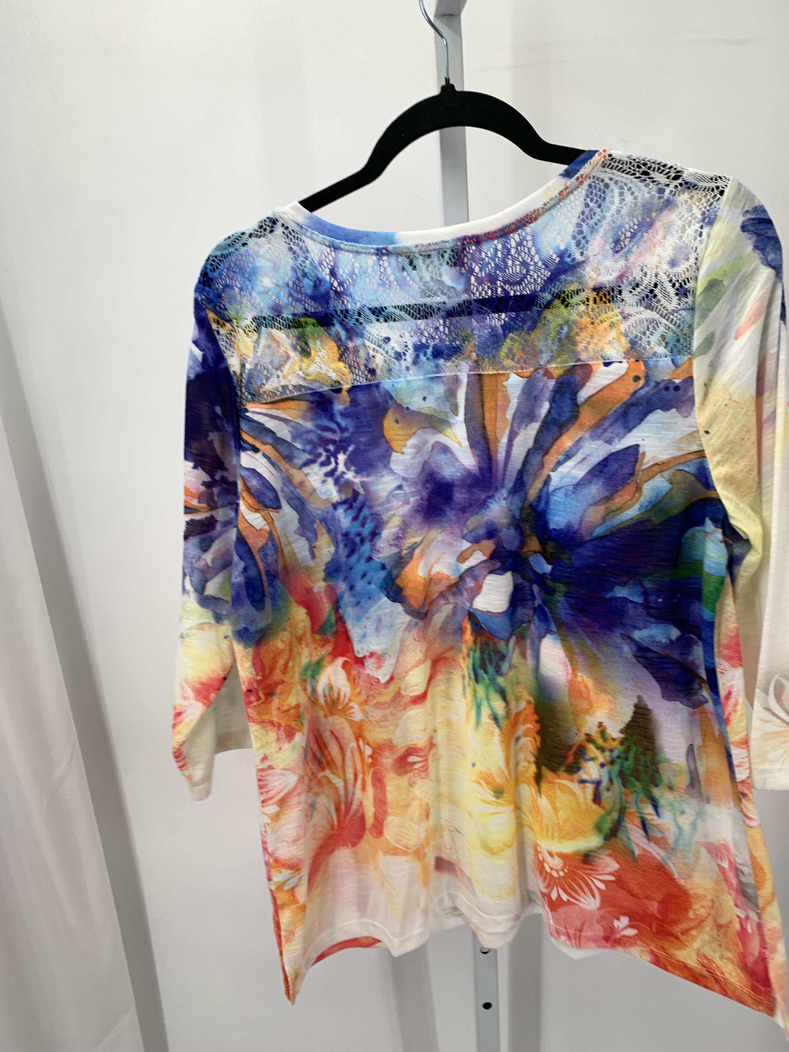 CJ Banks Size 1X Womens 3/4 Sleeve Shirt