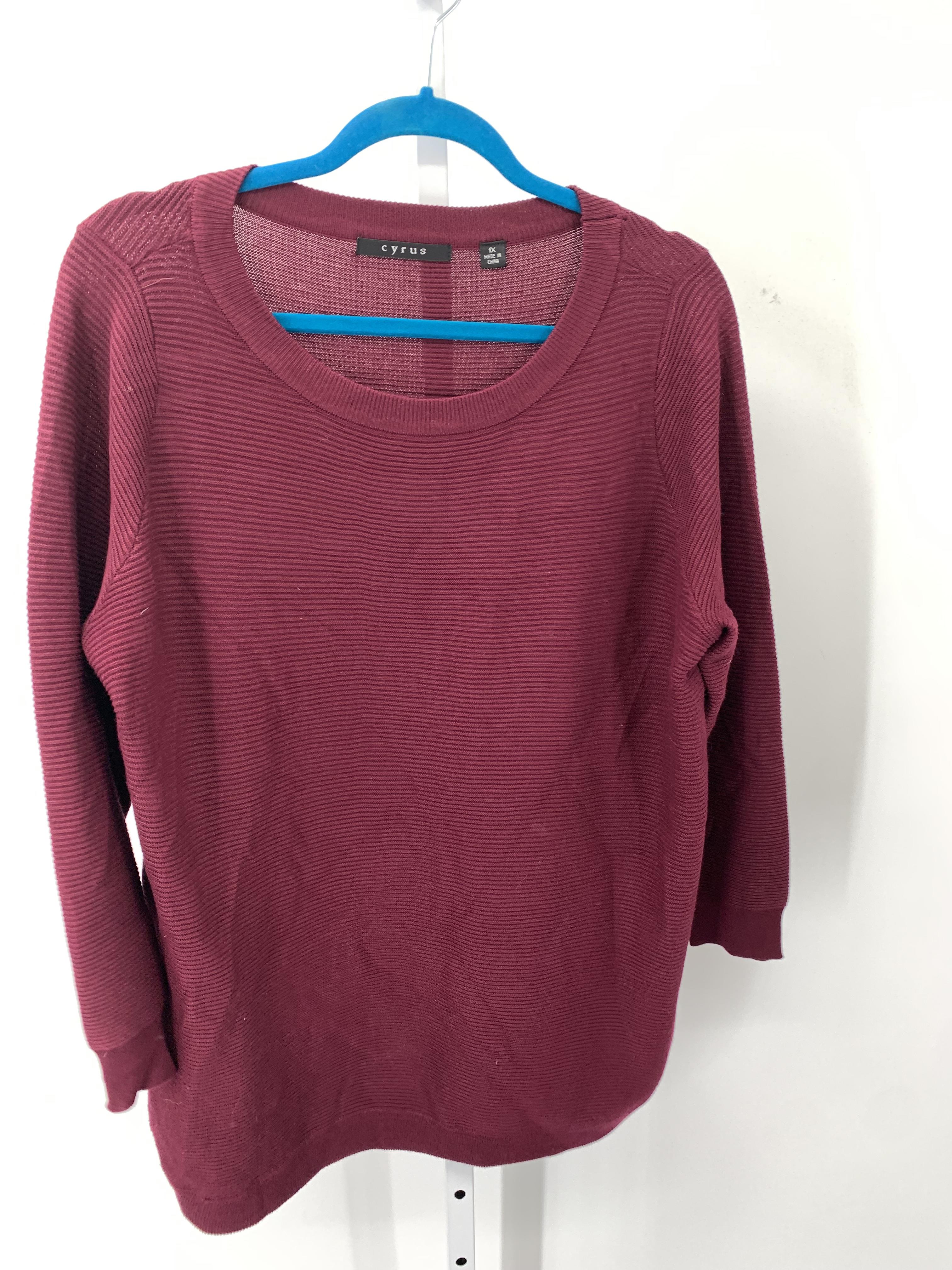 cyrus Size 1X Womens Long Slv Sweater