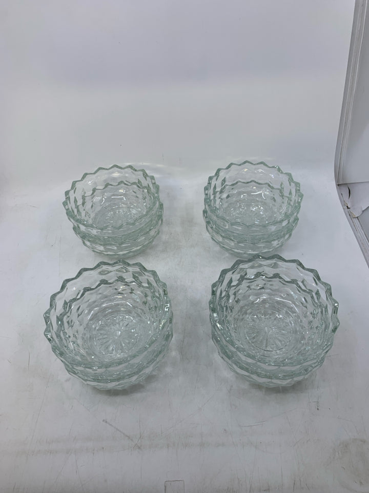 8 VTG DIAMOND PATTERN BOWLS.