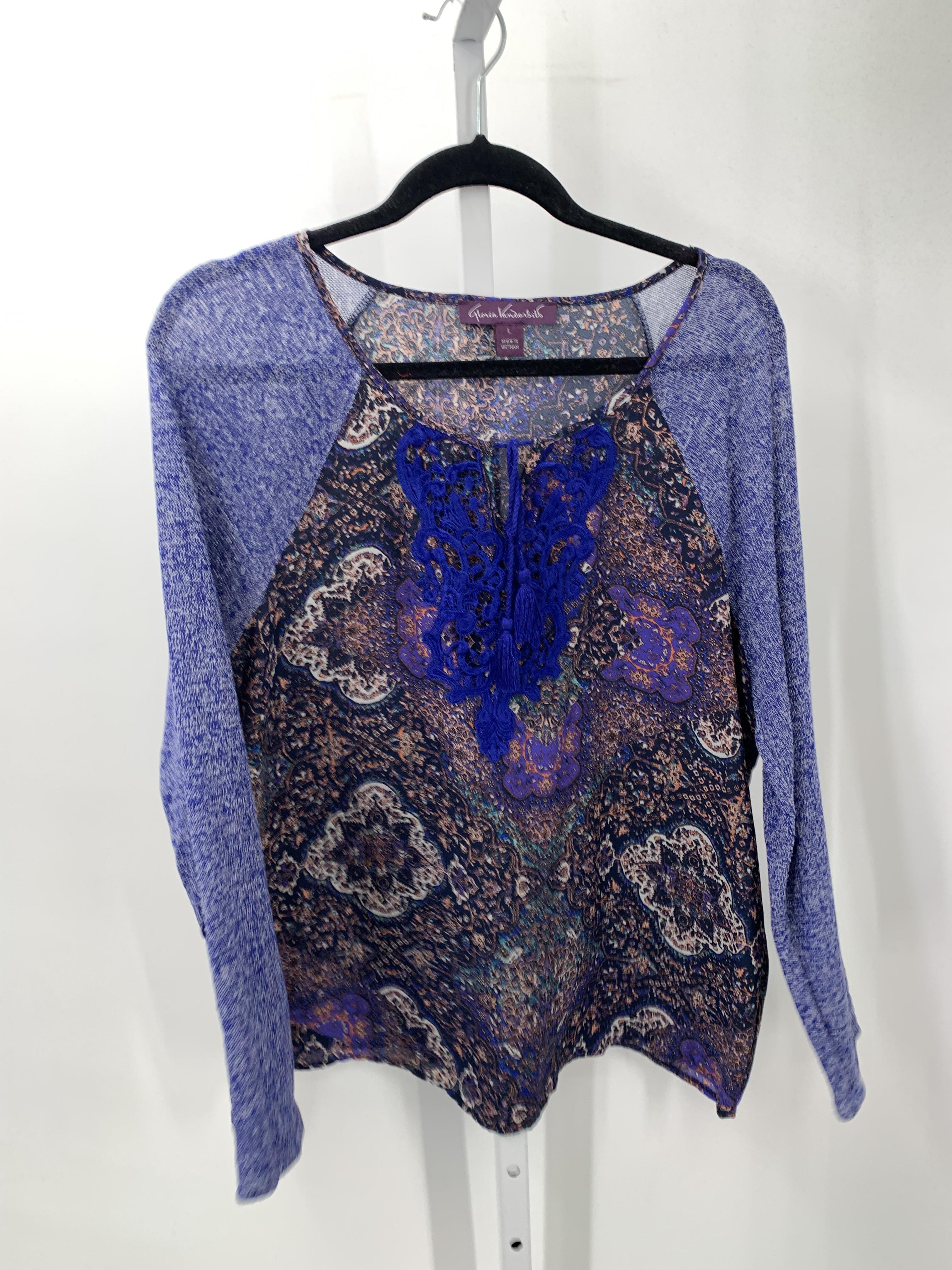 Gloria Vanderbilt Size Large Misses Long Slv Sweater