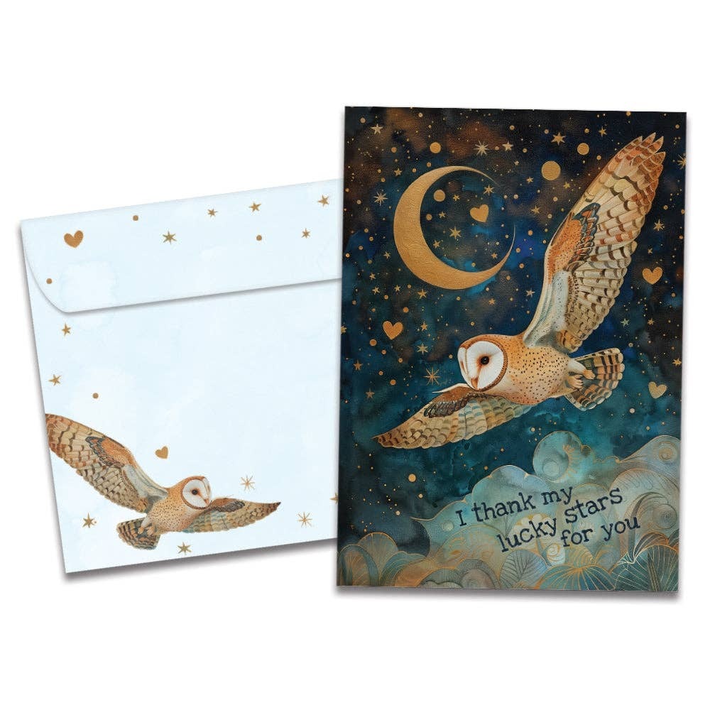 Lucky Owl, Birthday Card