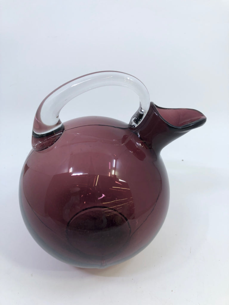 CAMBRIDGE GLASS TILT BALL DECANTER.