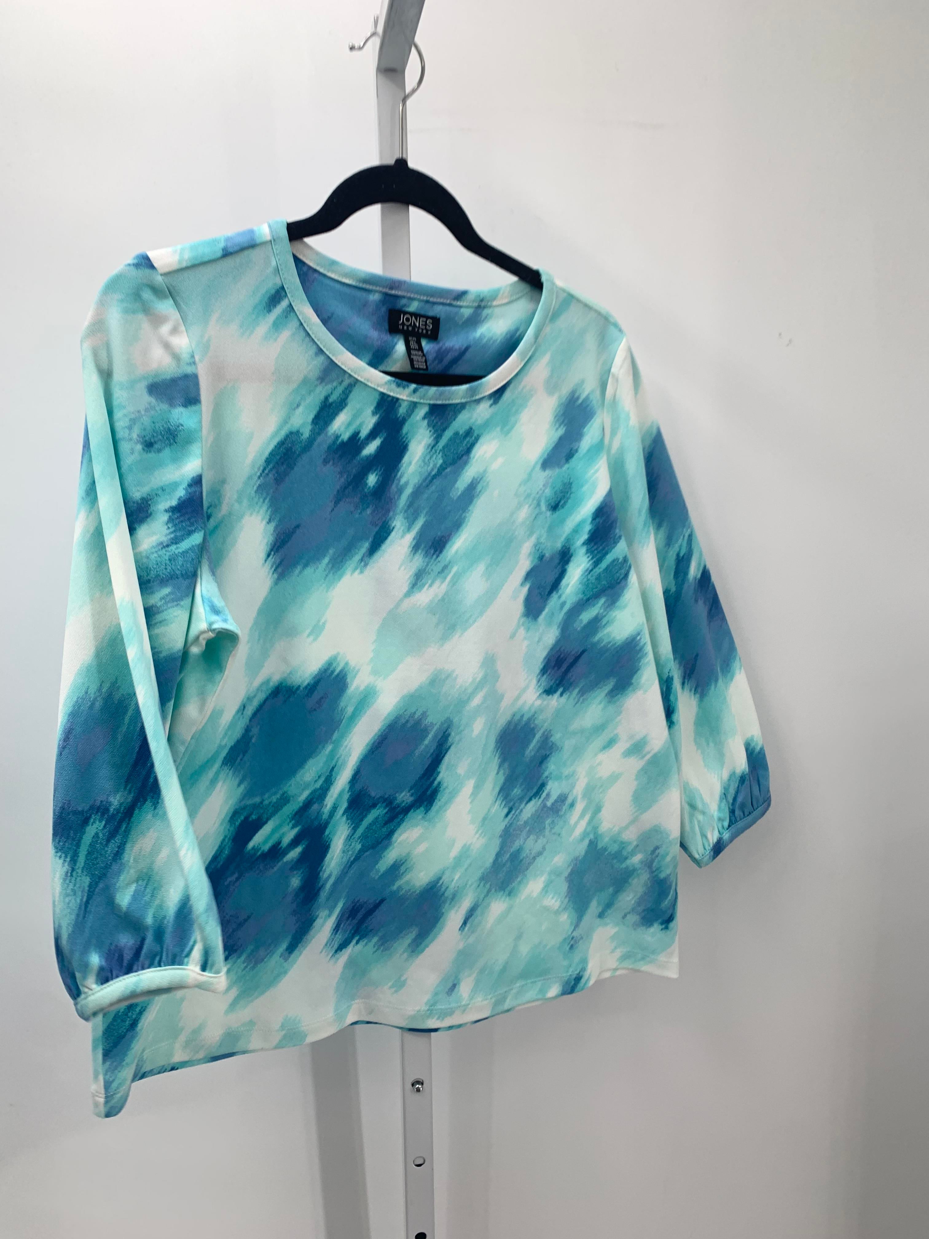 Jones New York Size Large Petite Petite 3/4 Sleeve Shirt