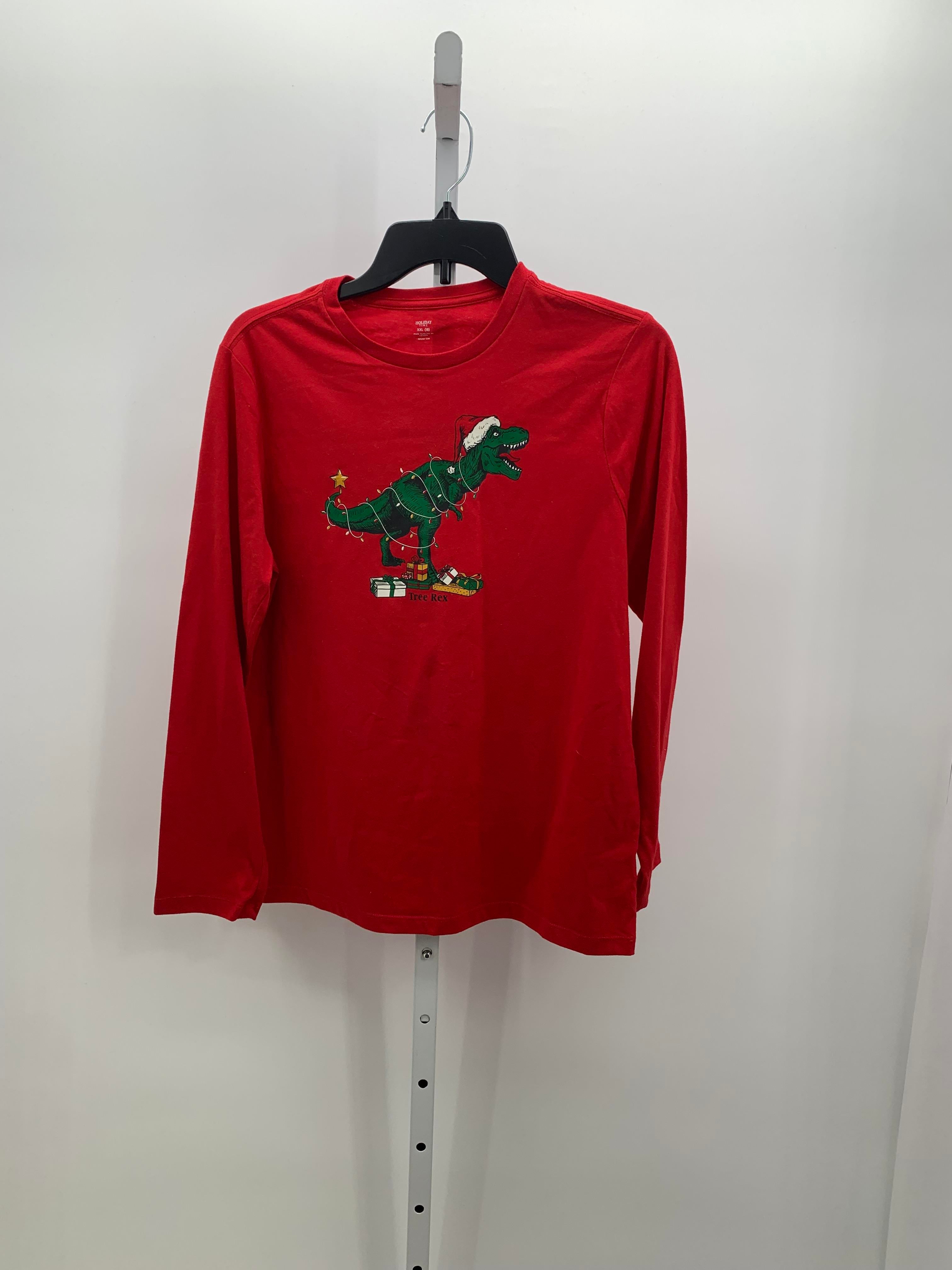 LONG SLV SHIRT XMAS T-REX.