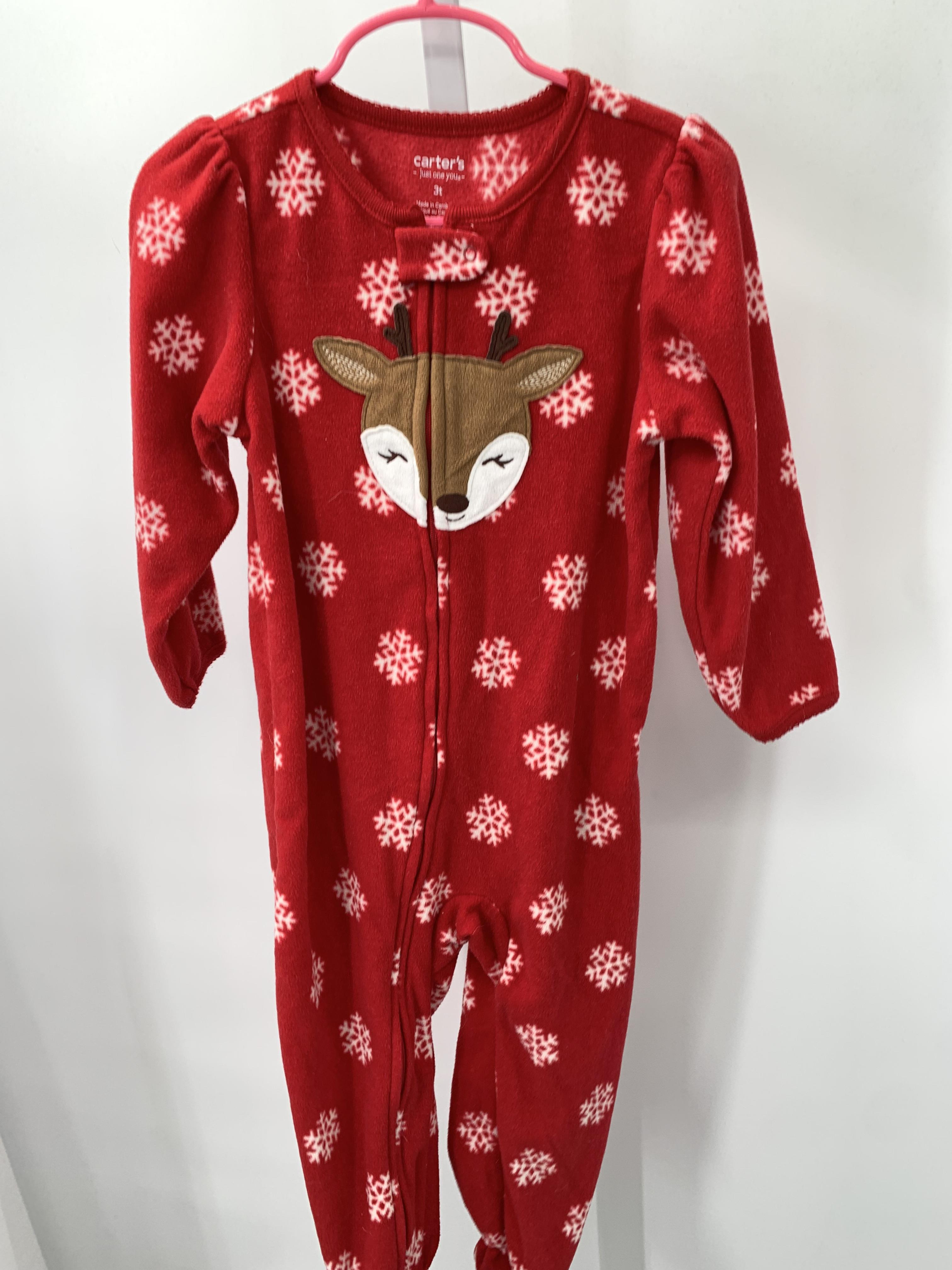 FLEECE SLEEPER REINDEER SNOW FLAKES