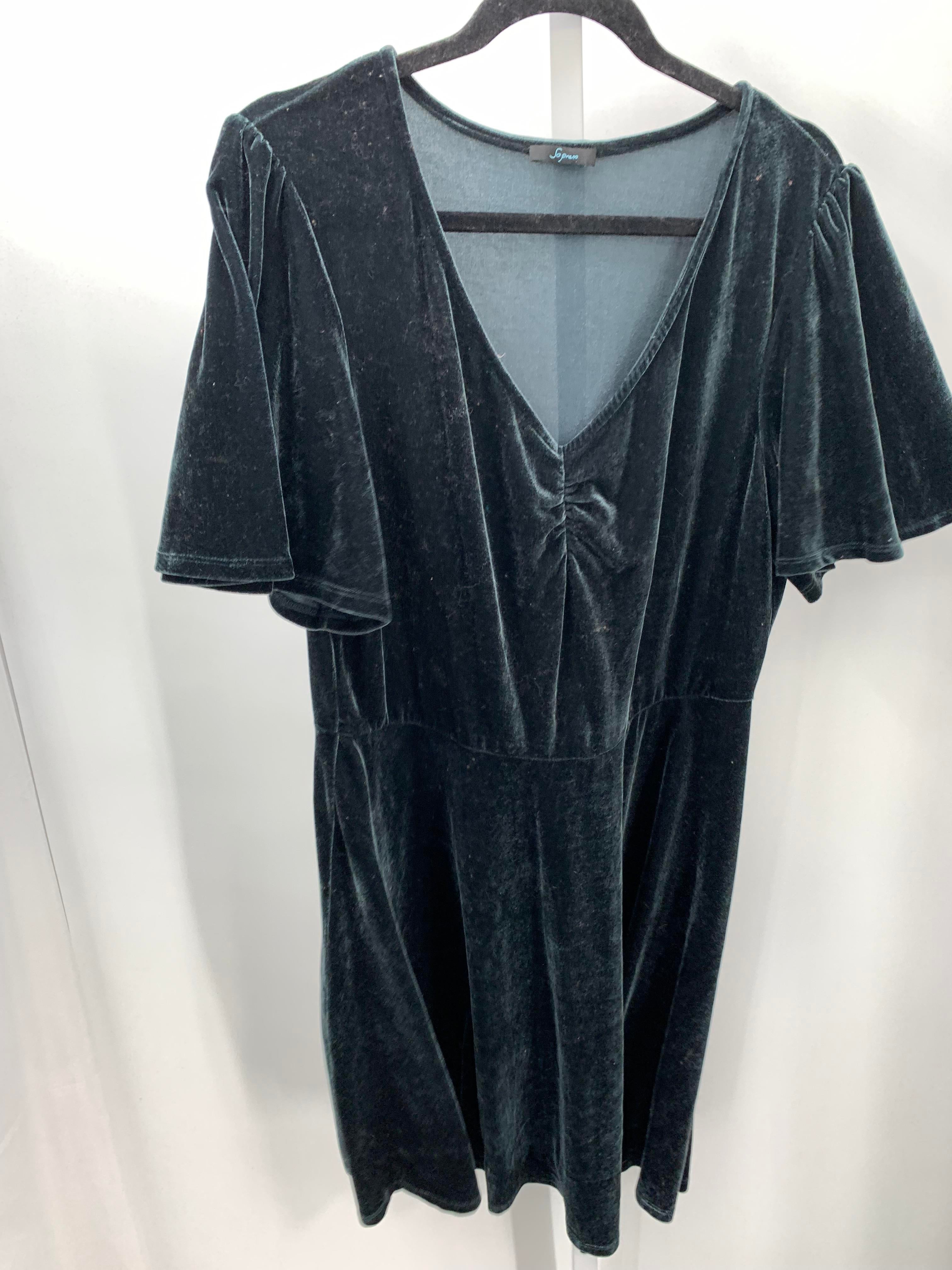 Soprano Size 2X Womens Short Sleeve Dress