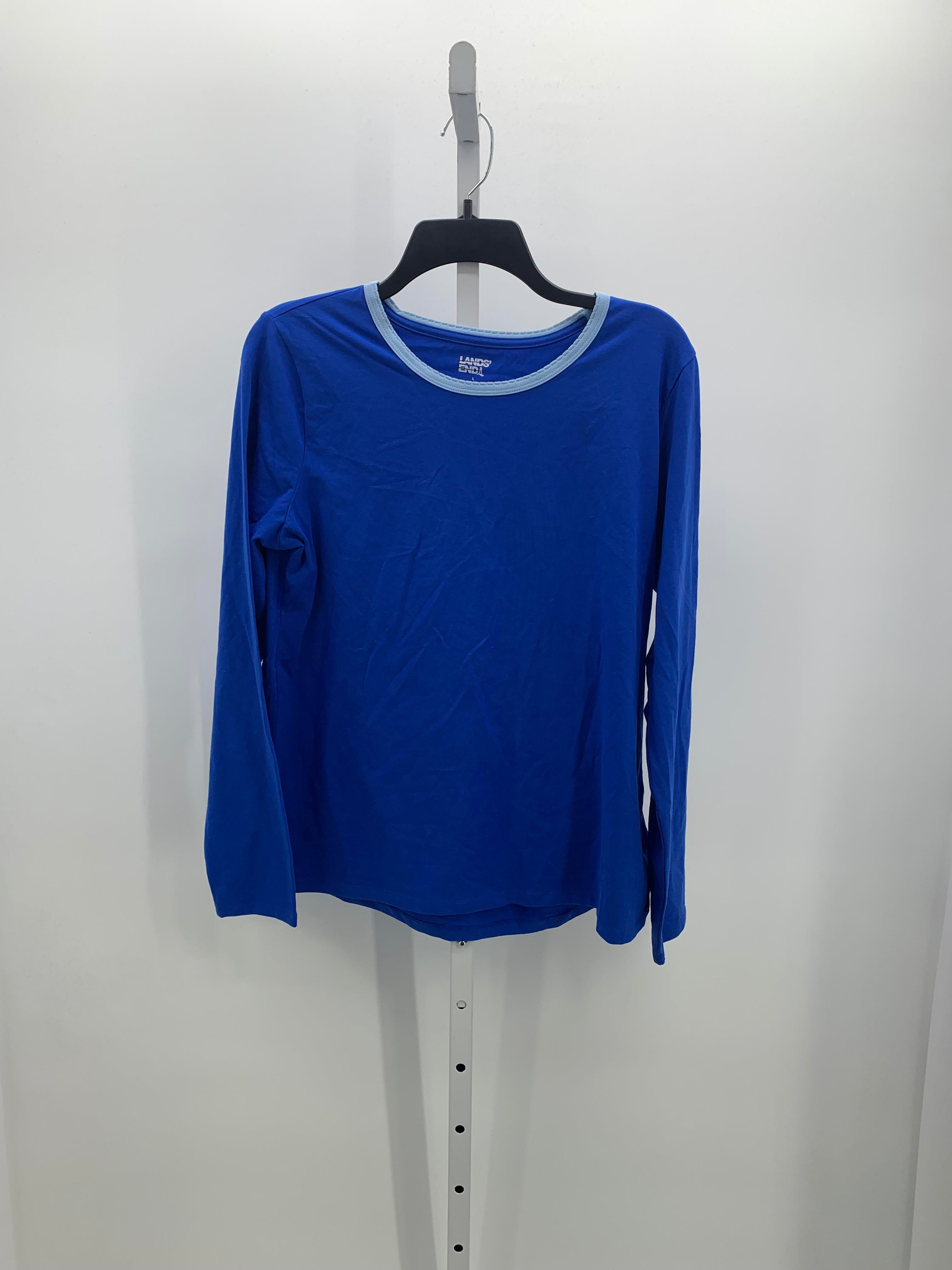 Lands End Size Large Misses Long Sleeve Shirt