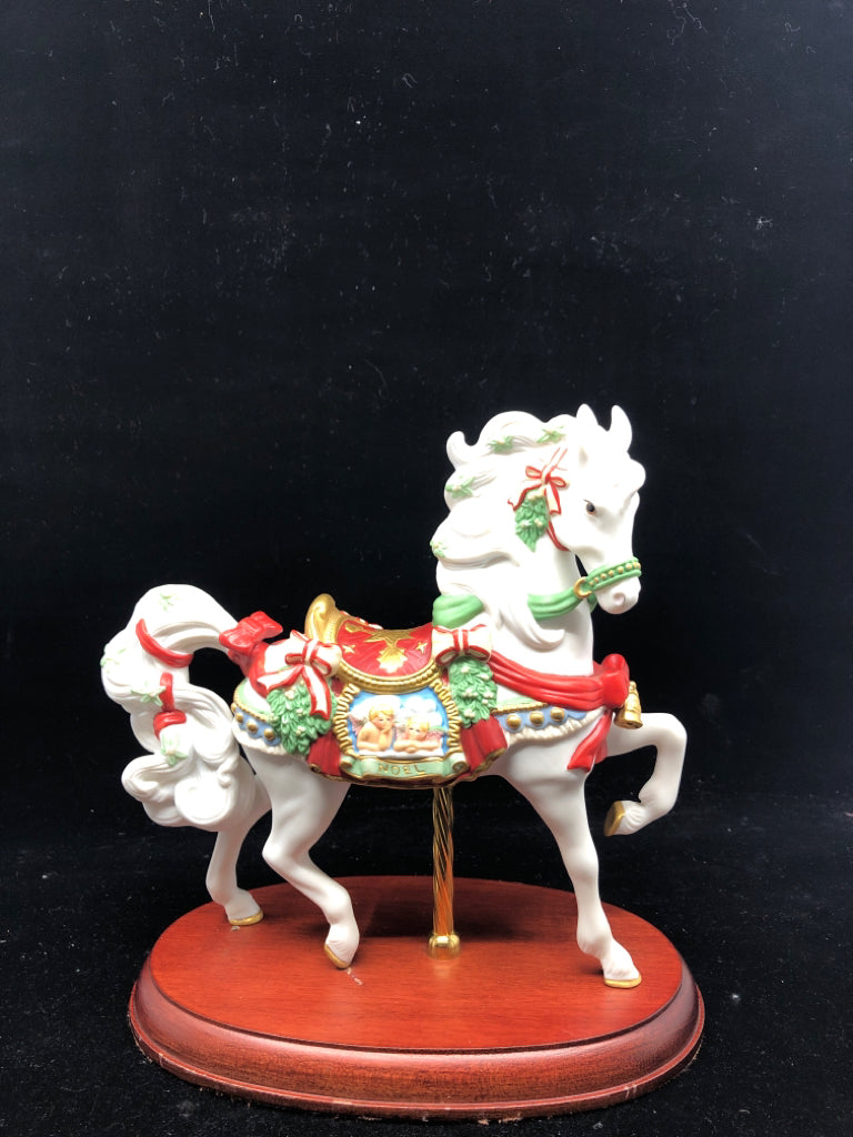 LENOX FESTIVE NOEL CAROUSEL HORSE.