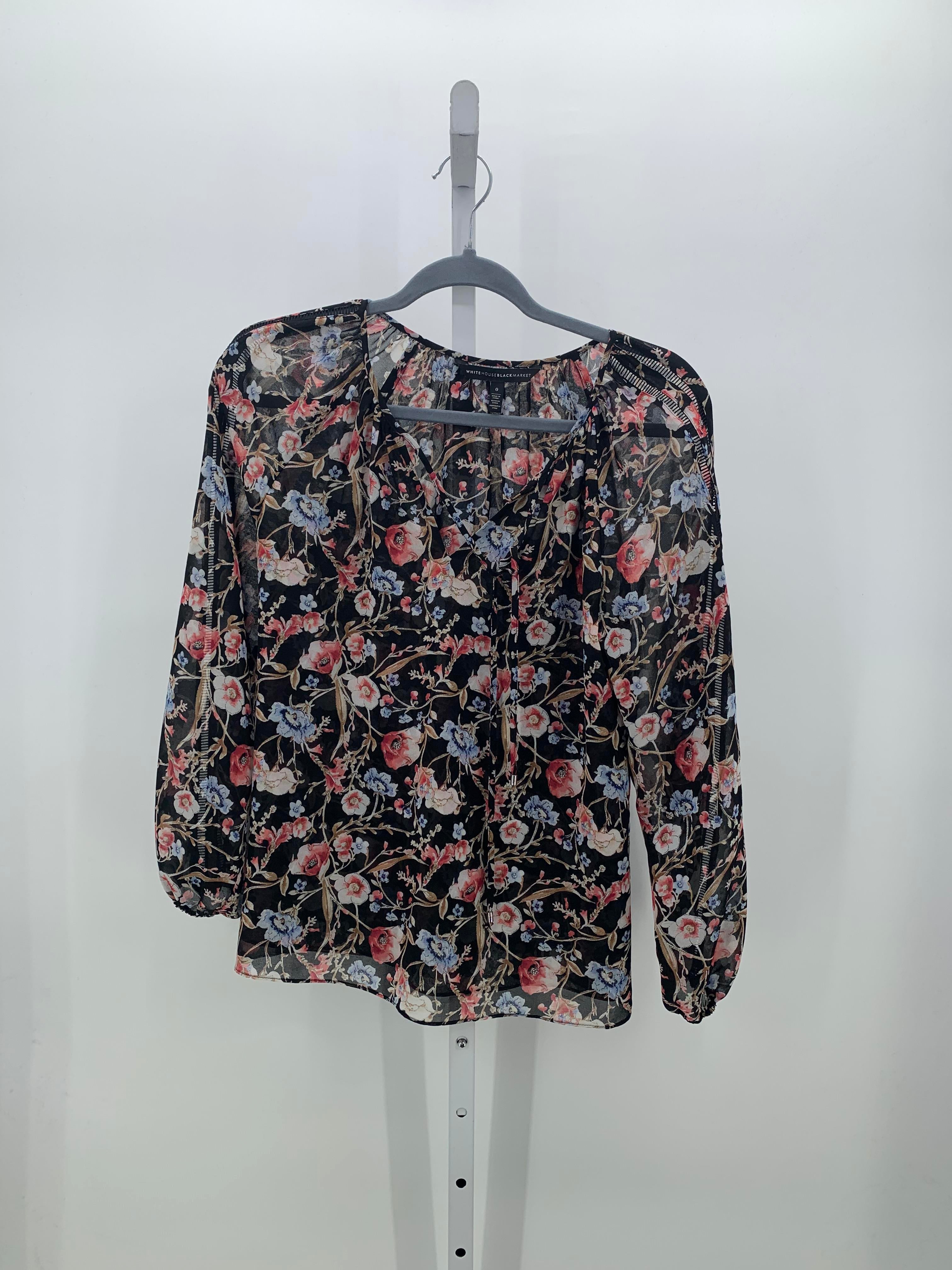 White House Black Size 0 Misses Long Sleeve Shirt