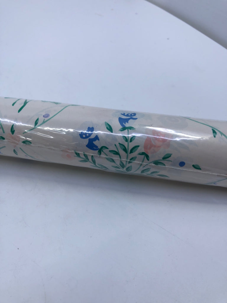 NIP BLUE FLORAL WRAPPING PAPER.