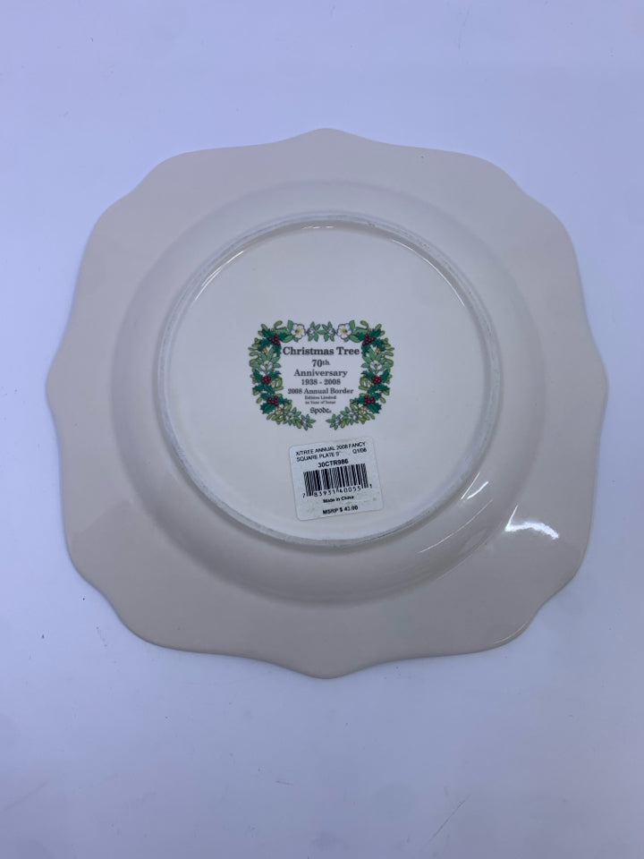 3 CHRISTMAS TREE SPODE 70TH ANNIV 2008 PLATES.