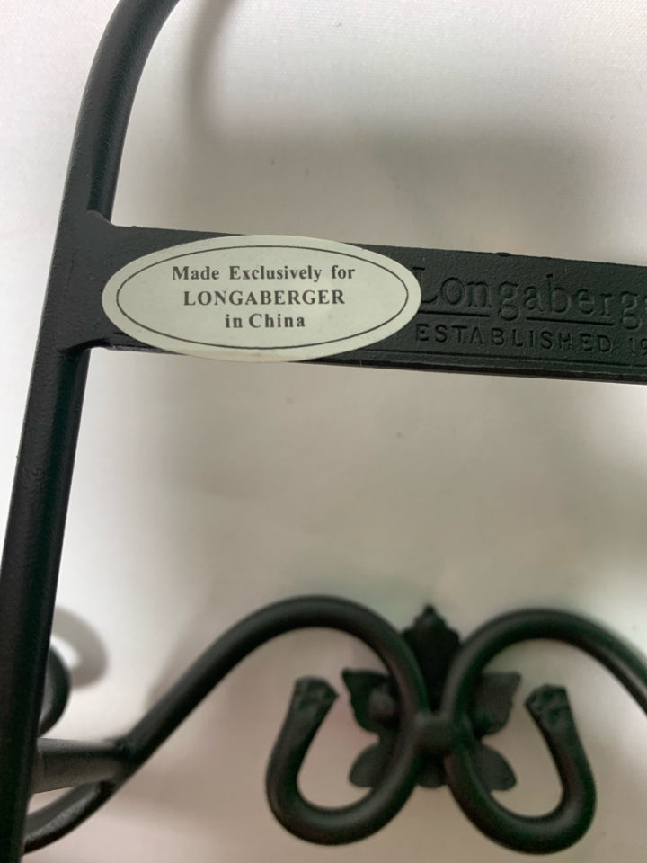 NIB LONGABERGER WROUGHT IRON EASEL.