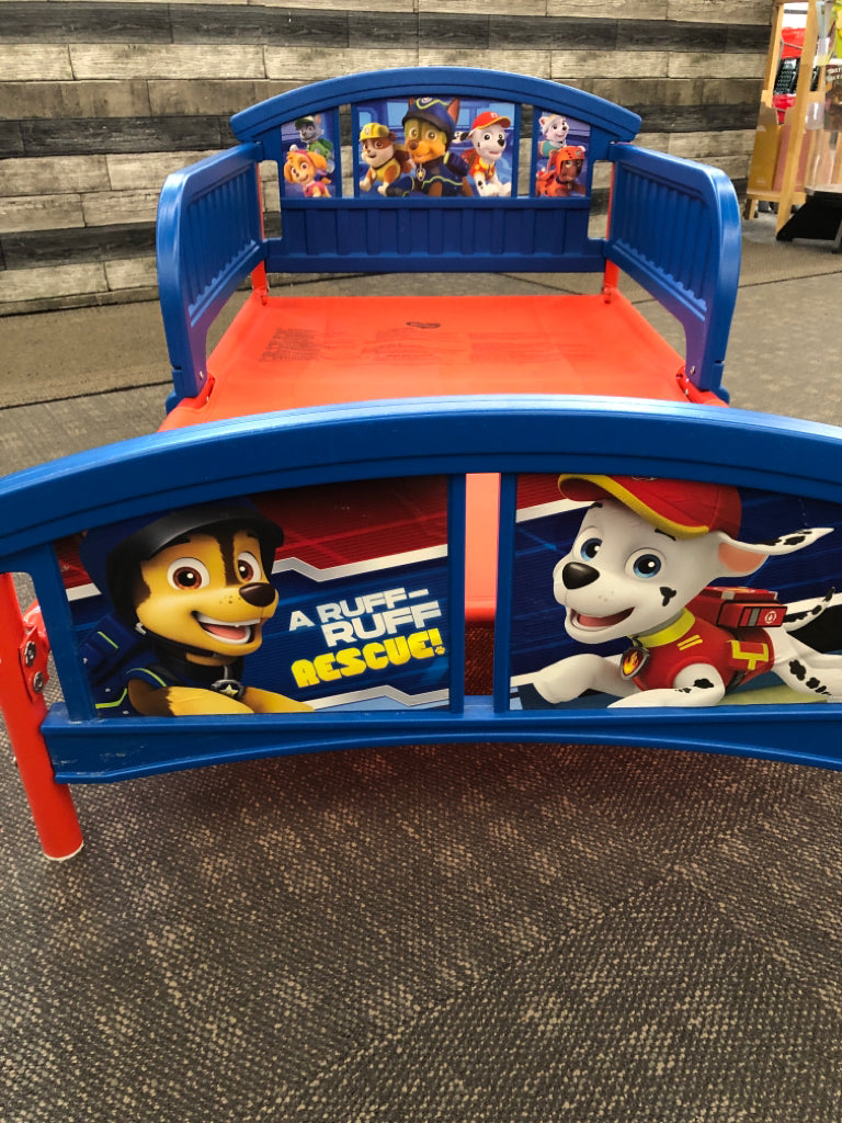 TODDLER PAW PATROL BED.