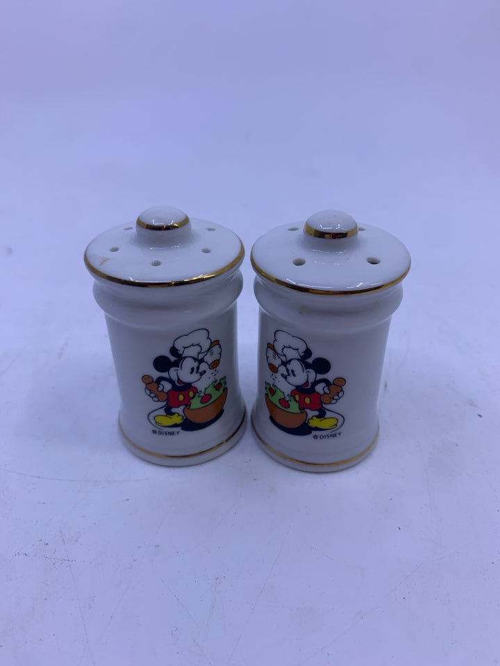 VTG WHITE MIKEY MOUSE S/P SHAKERS.