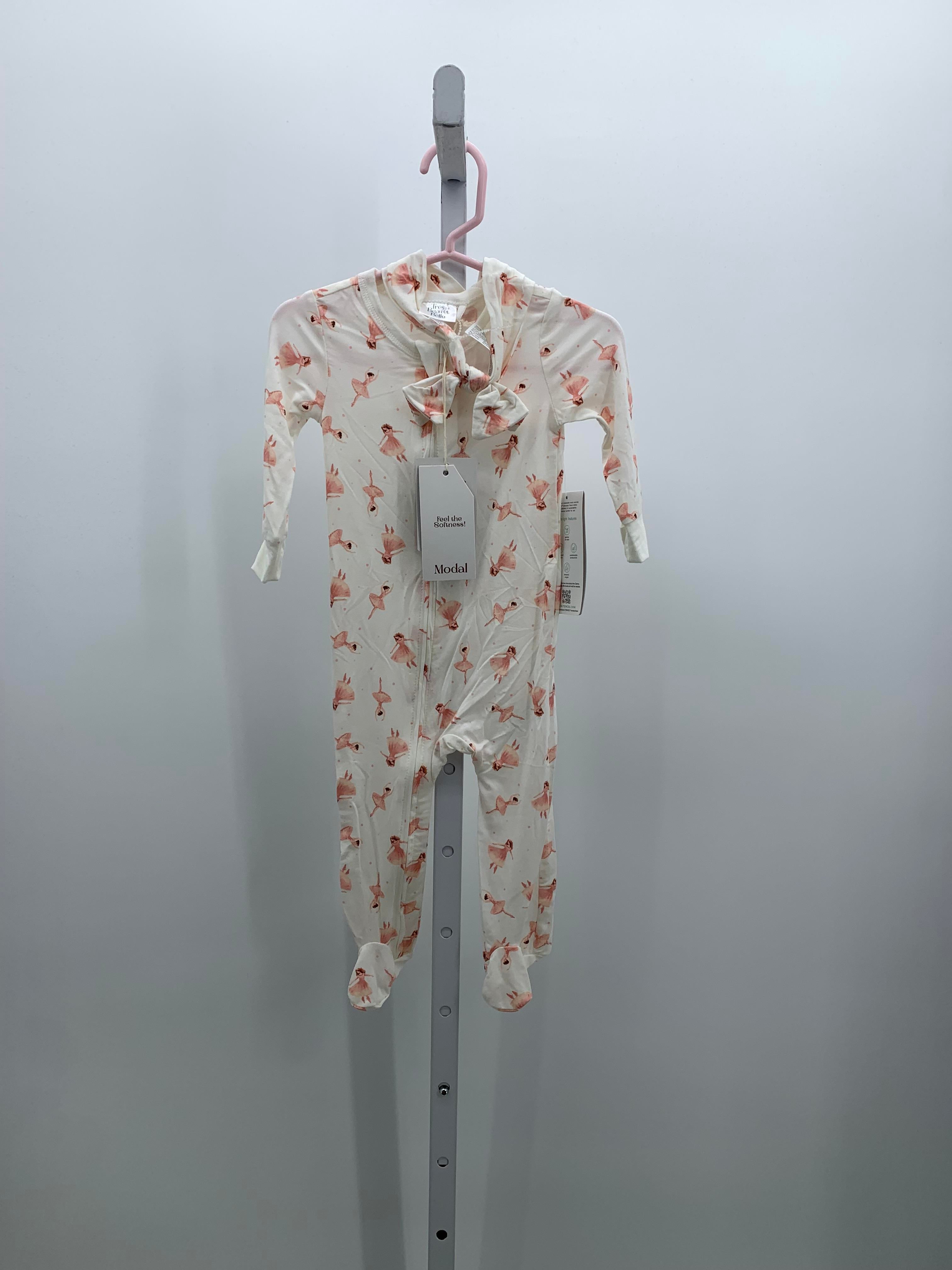 Size 6-9 mon Girls Long Slv. Romper