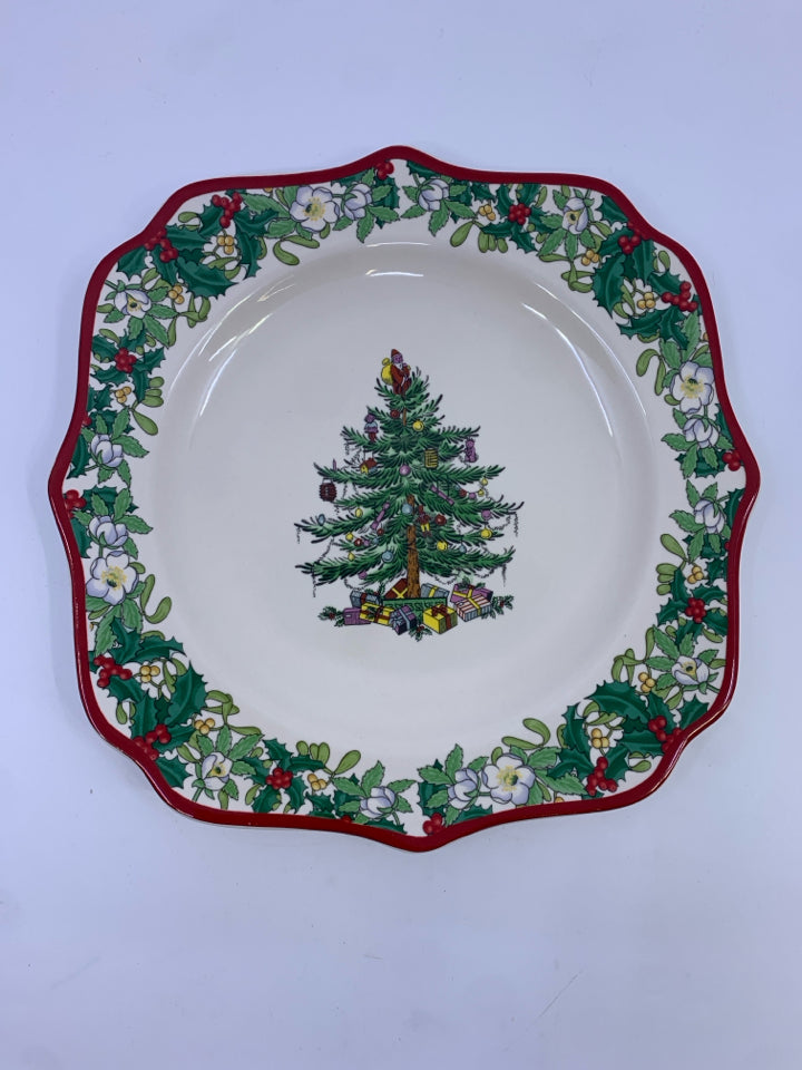 3 CHRISTMAS TREE SPODE 70TH ANNIV 2008 PLATES.