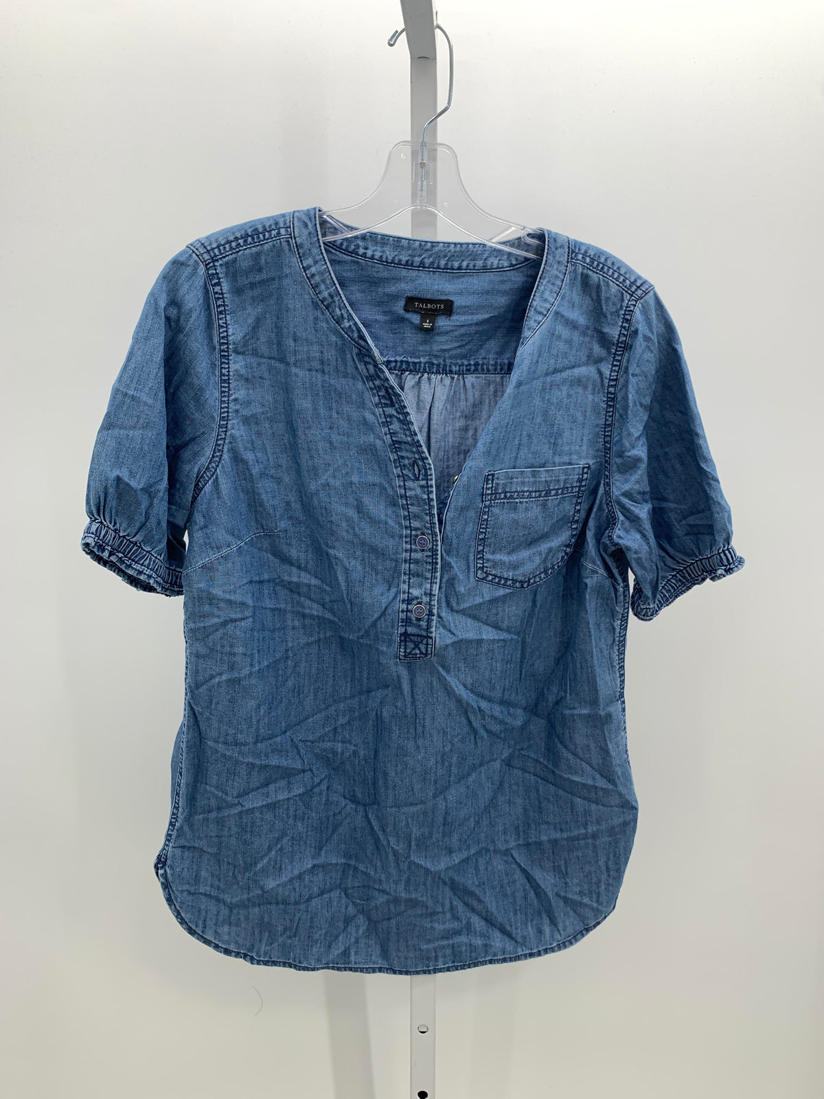 Talbots Size Small Misses Short Sleeve Shirt