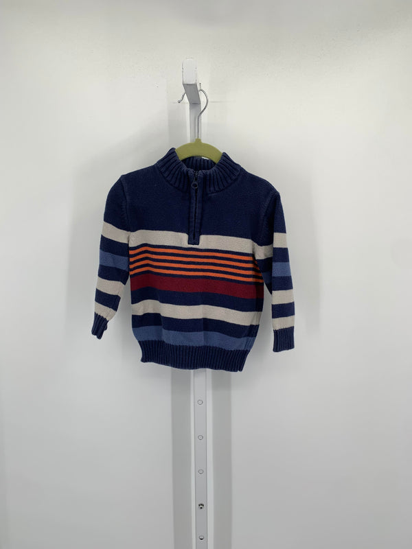 STRIPES PARTIAL ZIP