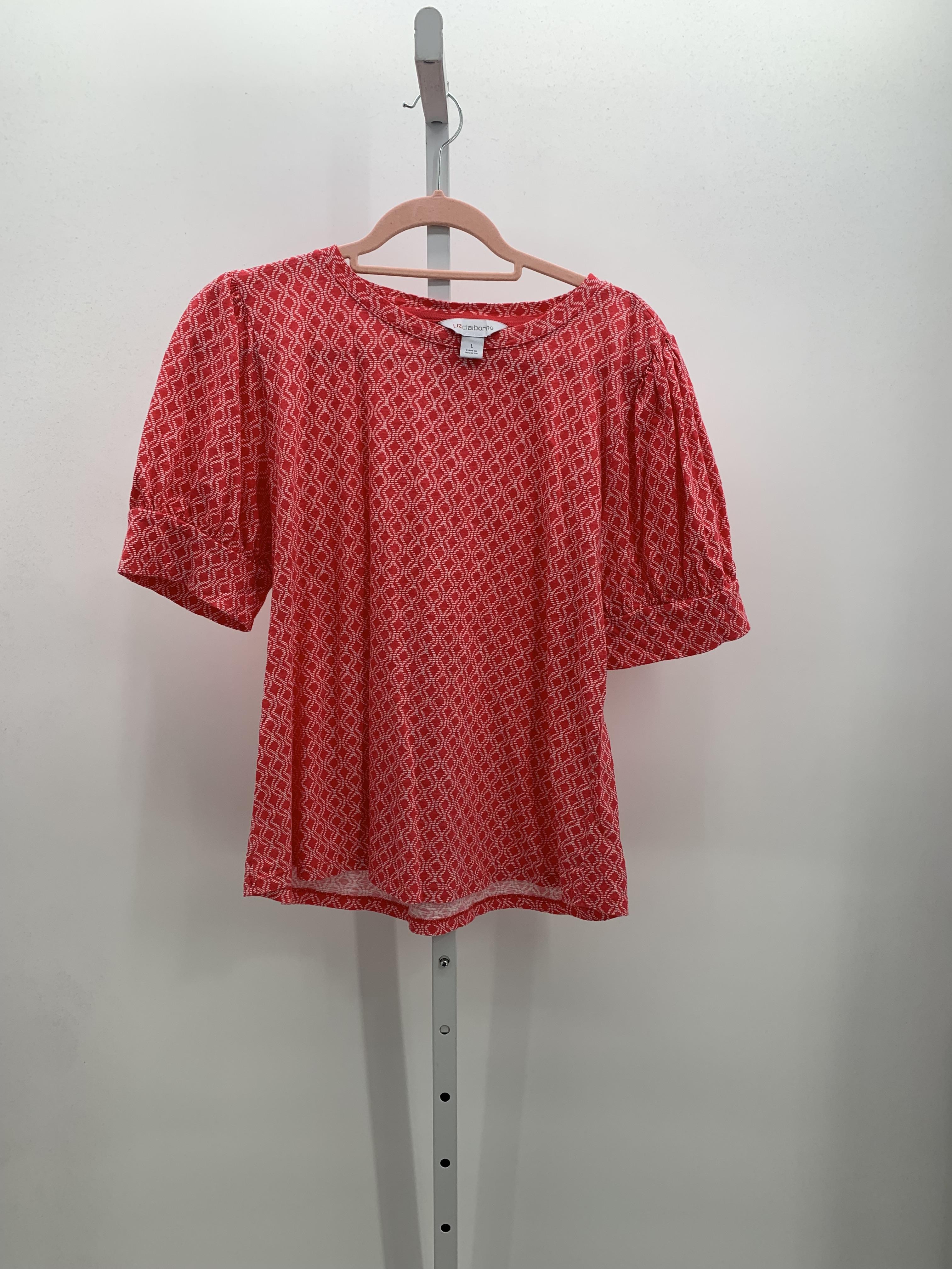 Liz Claiborne Size Large Misses Short Sleeve Shirt