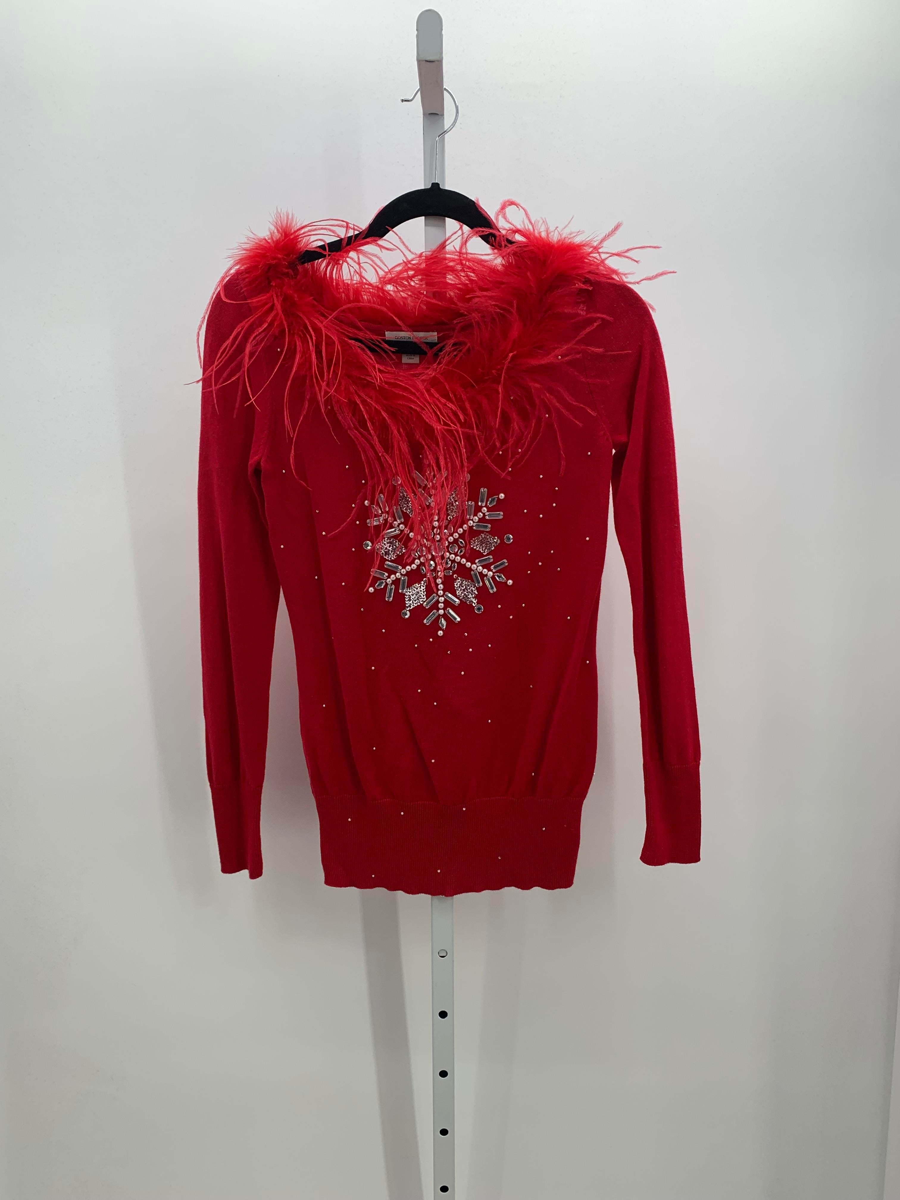 LONG SLV SWEATER FEATHERS SNOW FLAKE