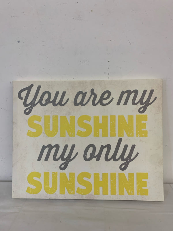 YOU ARE MY SUNSHINE CANVAS WALL ART.